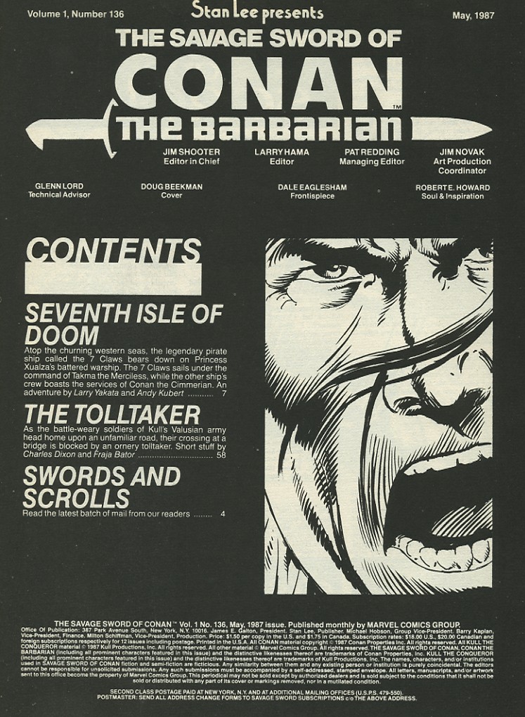 Read online The Savage Sword Of Conan comic -  Issue #136 - 3
