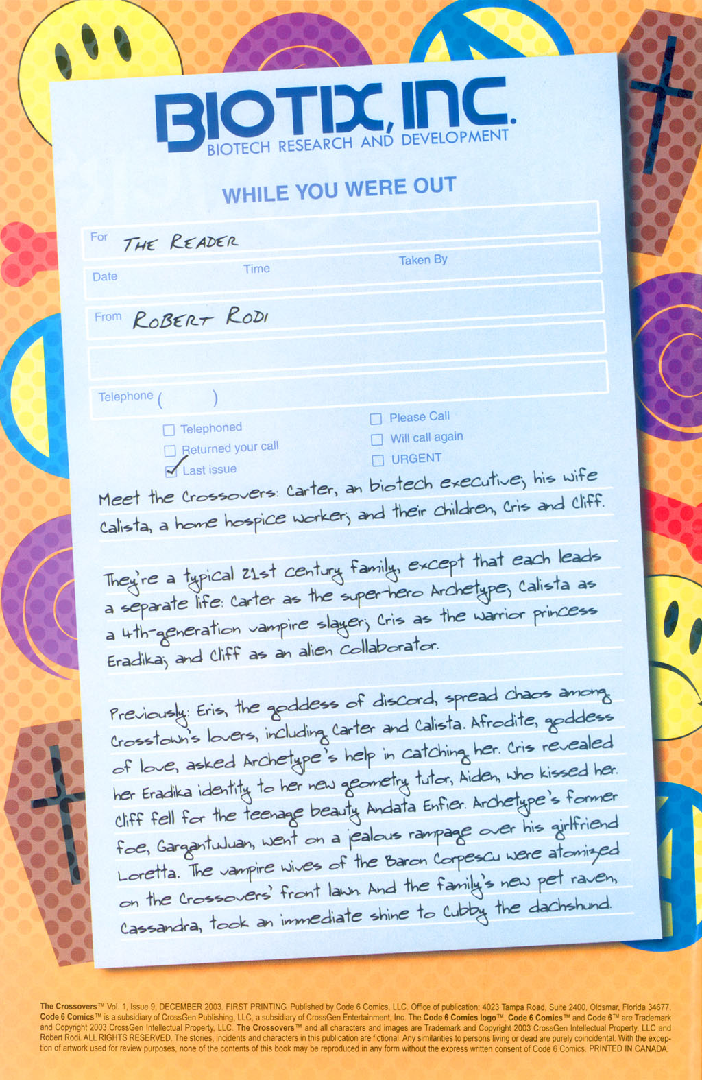 Read online Crossovers comic -  Issue #9 - 2