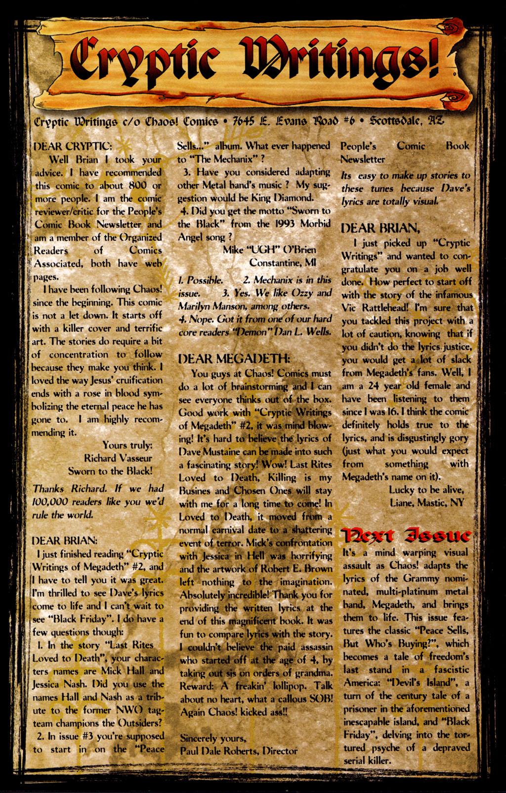 Read online Cryptic Writings of Megadeth comic -  Issue #3 - 23