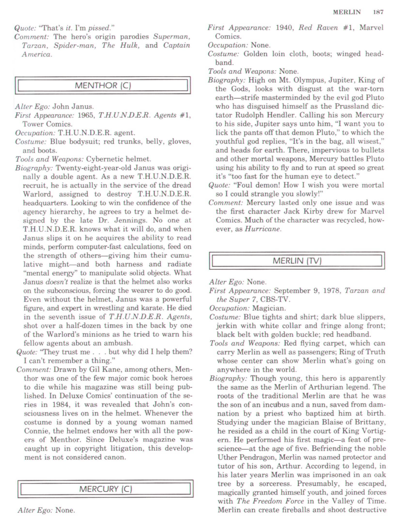 Read online The Encyclopedia of Superheroes comic -  Issue # TPB (Part 3) - 15