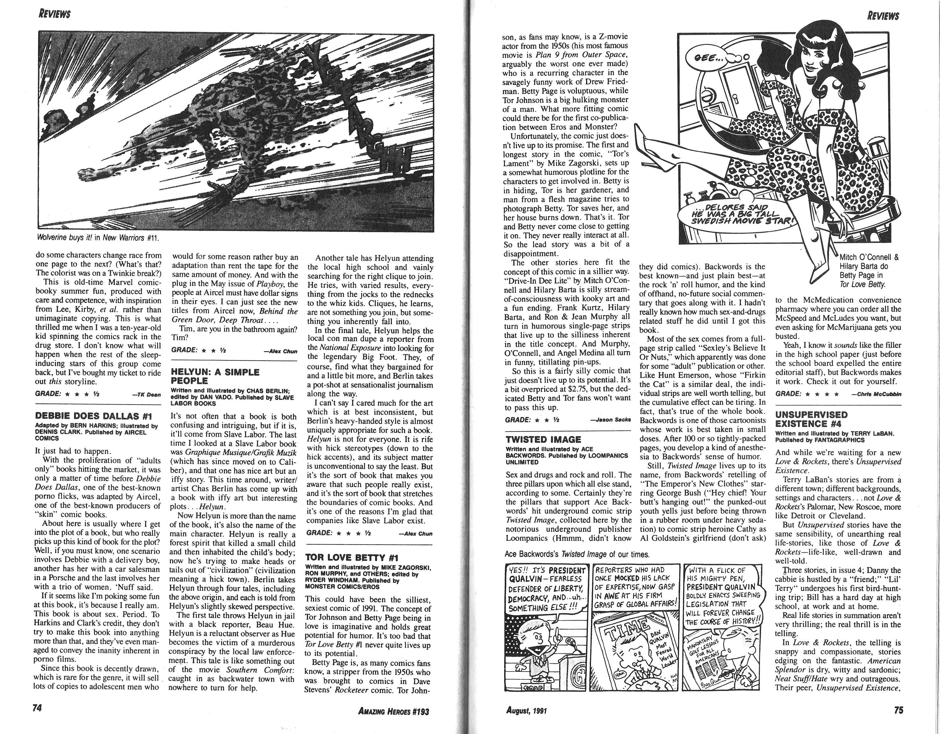 Read online Amazing Heroes comic -  Issue #193 - 38