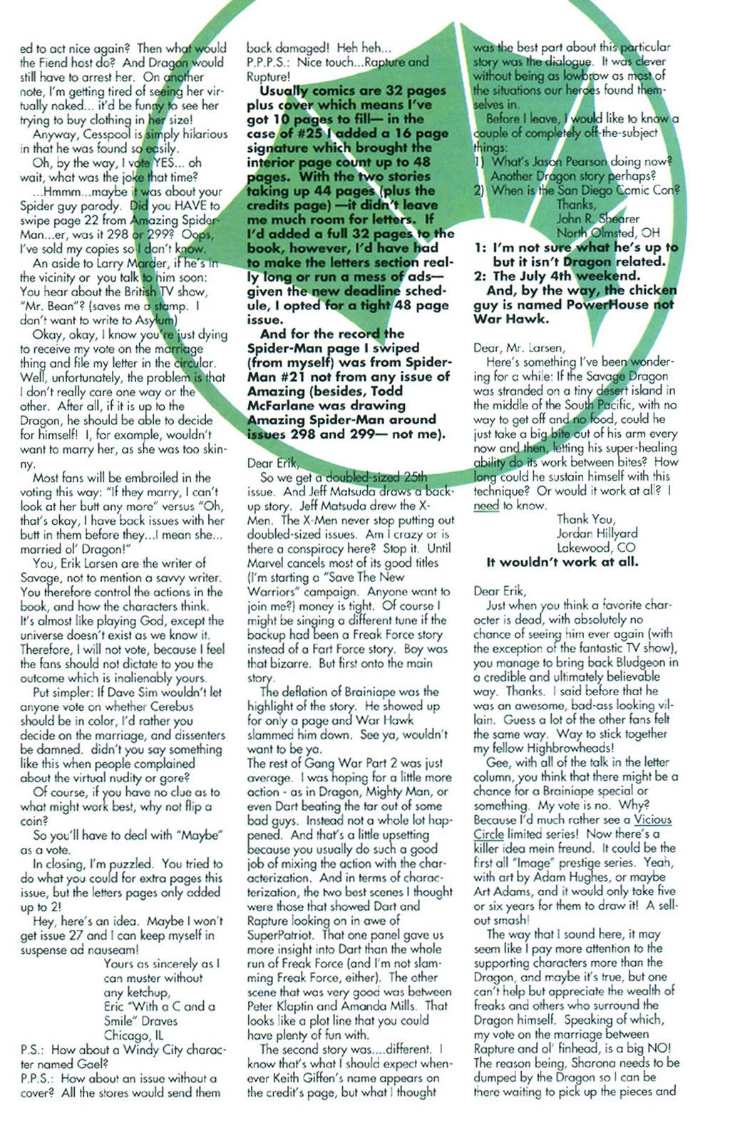 Read online The Savage Dragon (1993) comic -  Issue #27 - 28