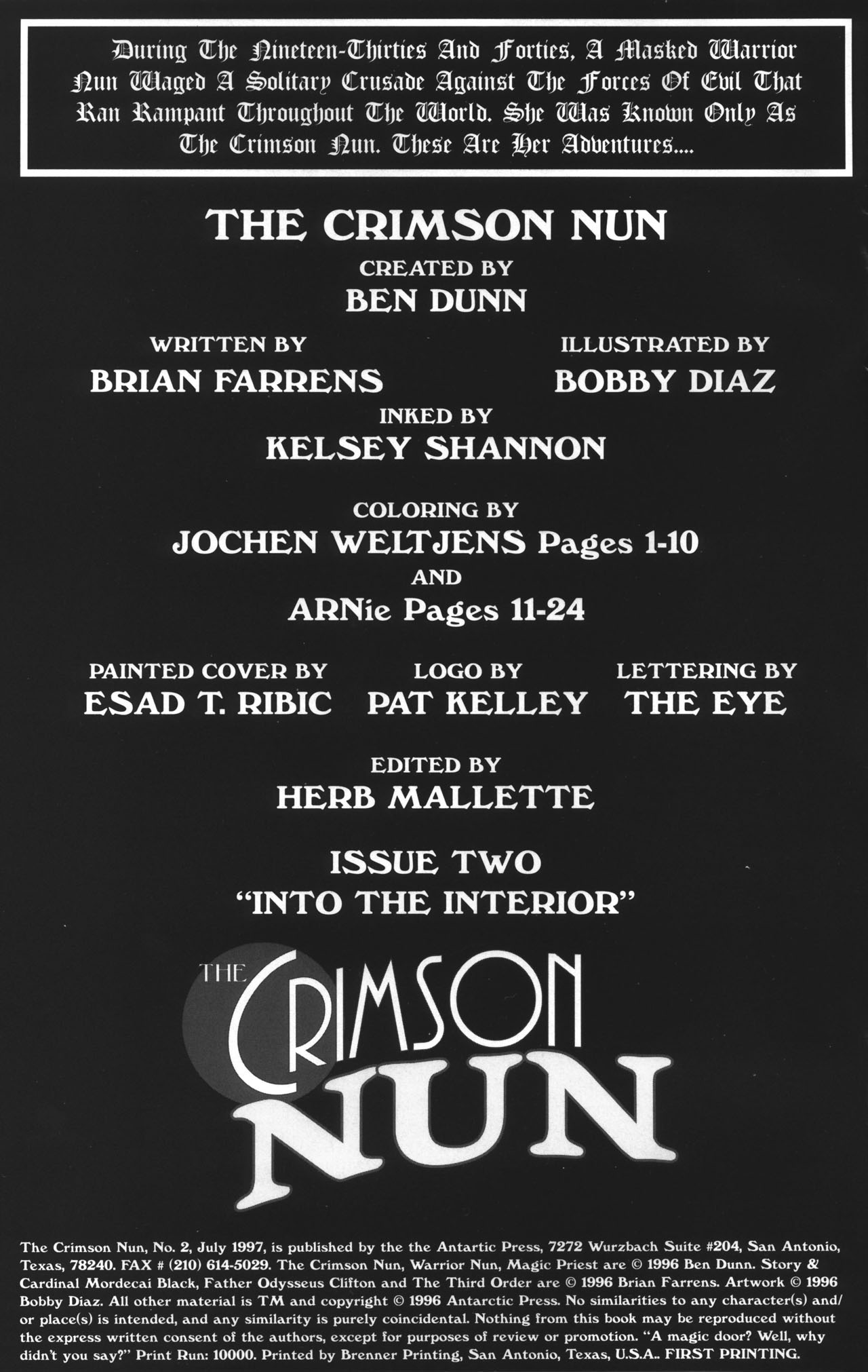 Read online Crimson Nun comic -  Issue #2 - 2