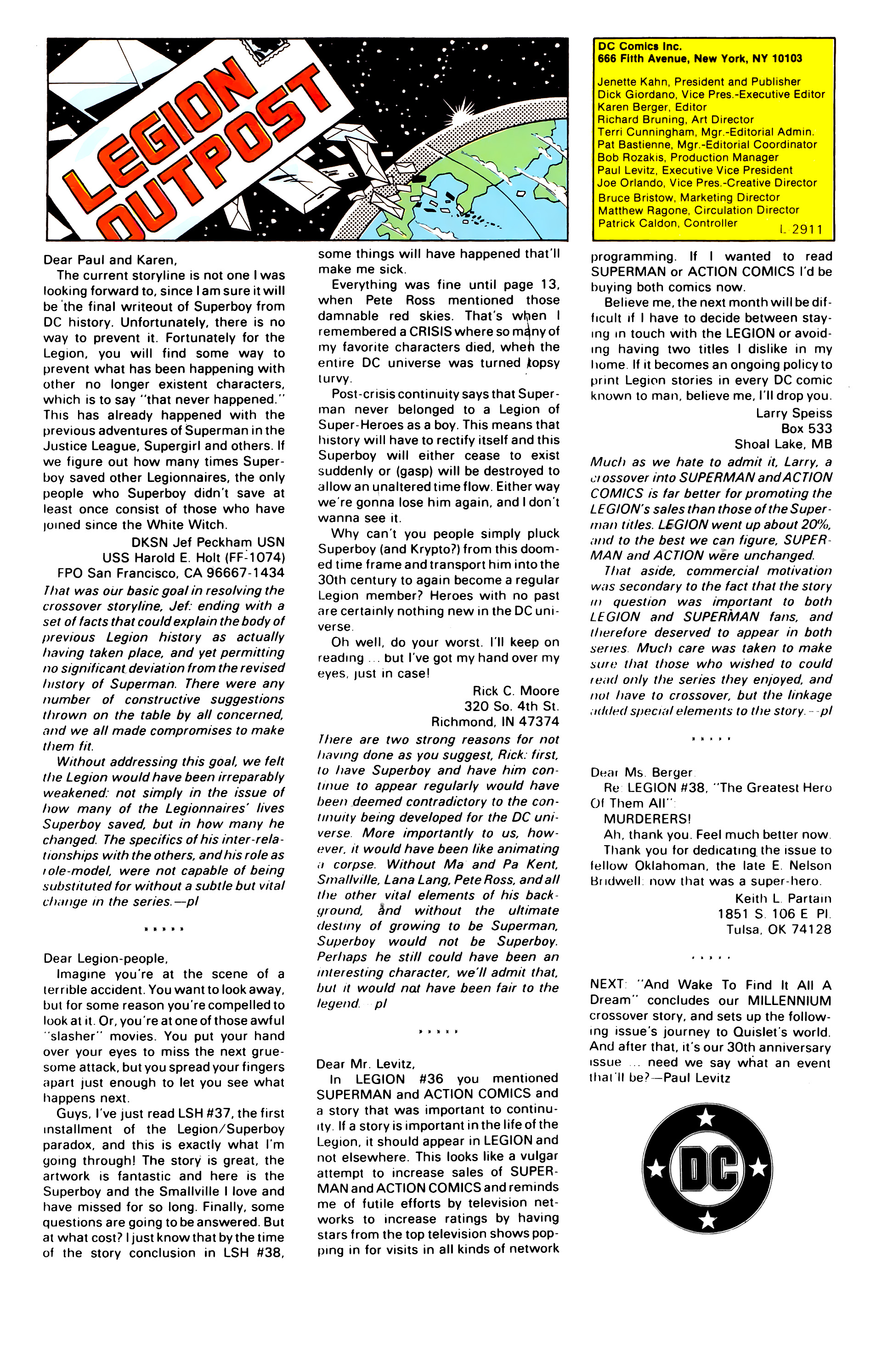 Read online Legion of Super-Heroes (1984) comic -  Issue #42 - 29