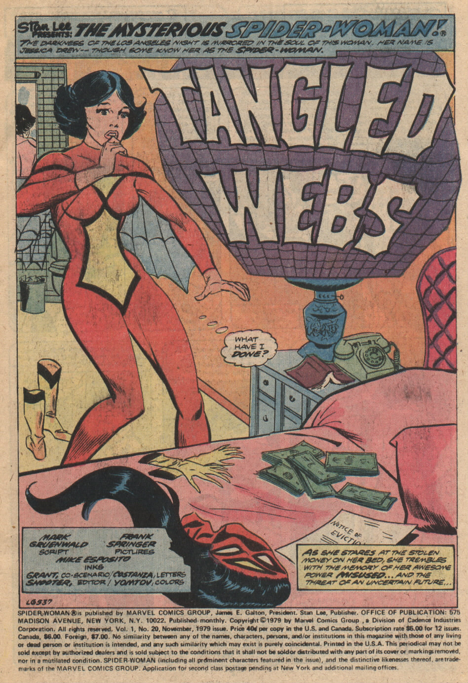 Read online Spider-Woman (1978) comic -  Issue #20 - 2
