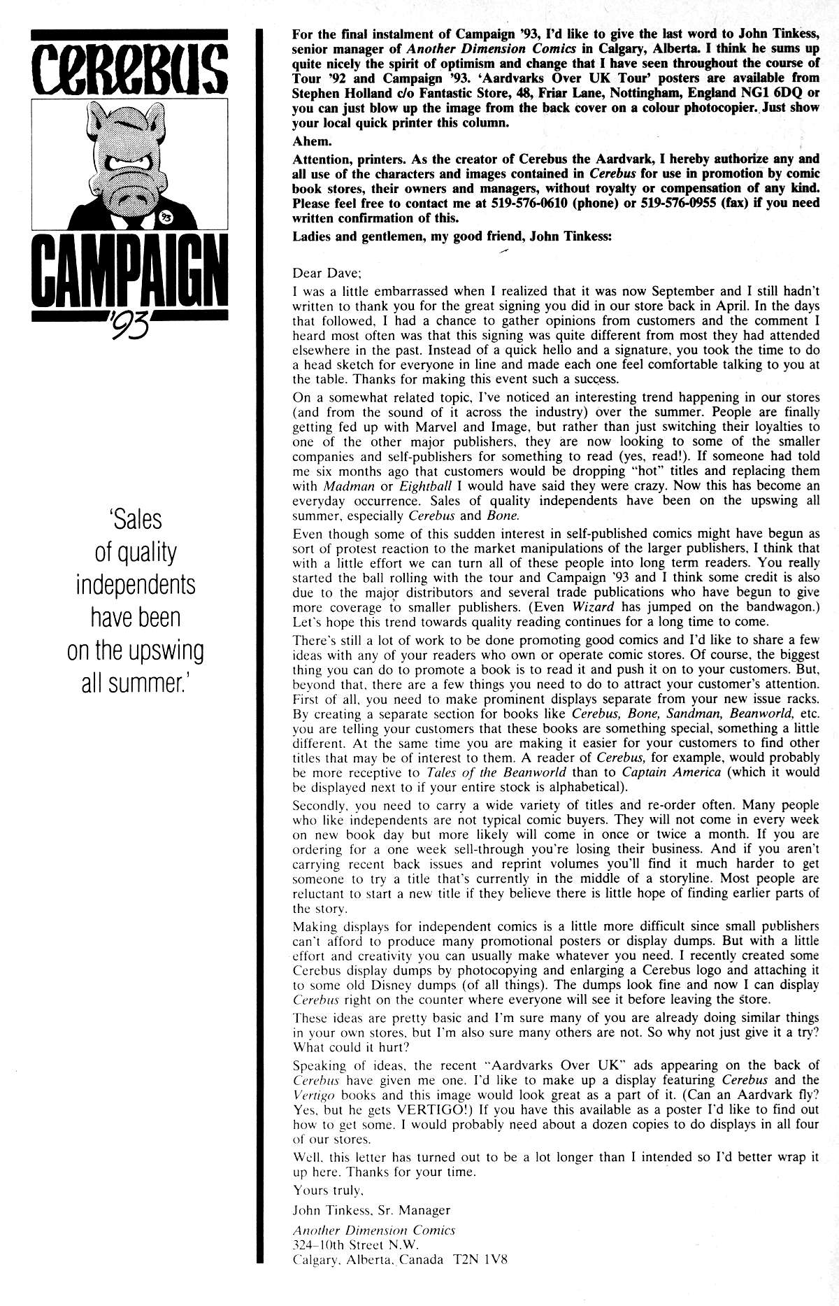 Read online Cerebus comic -  Issue #176 - 23