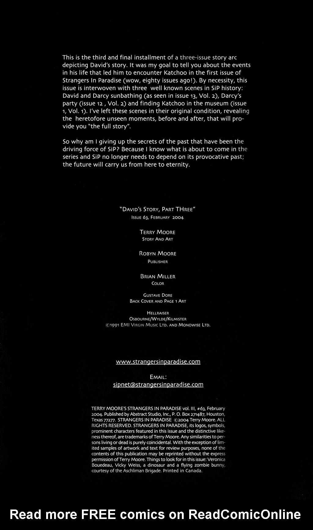 Read online Strangers in Paradise comic -  Issue #63 - 2