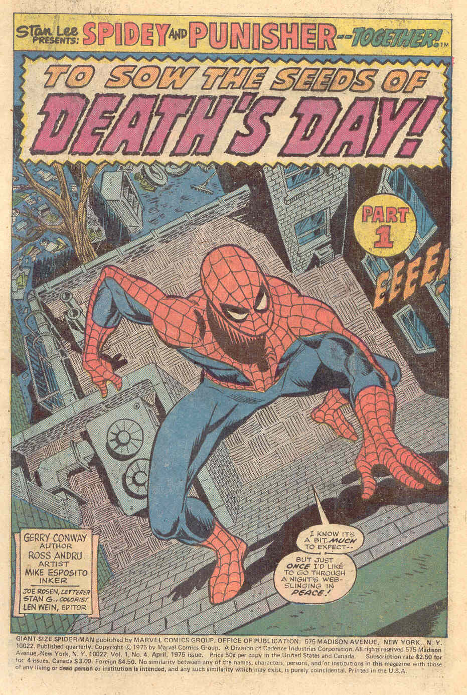 Read online Giant-Size Spider-Man comic -  Issue #4 - 2