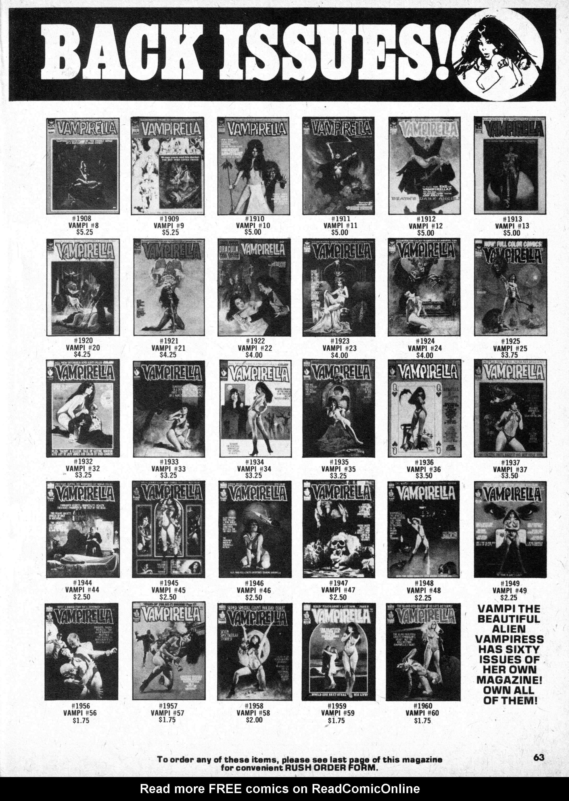 Read online Vampirella (1969) comic -  Issue #61 - 63