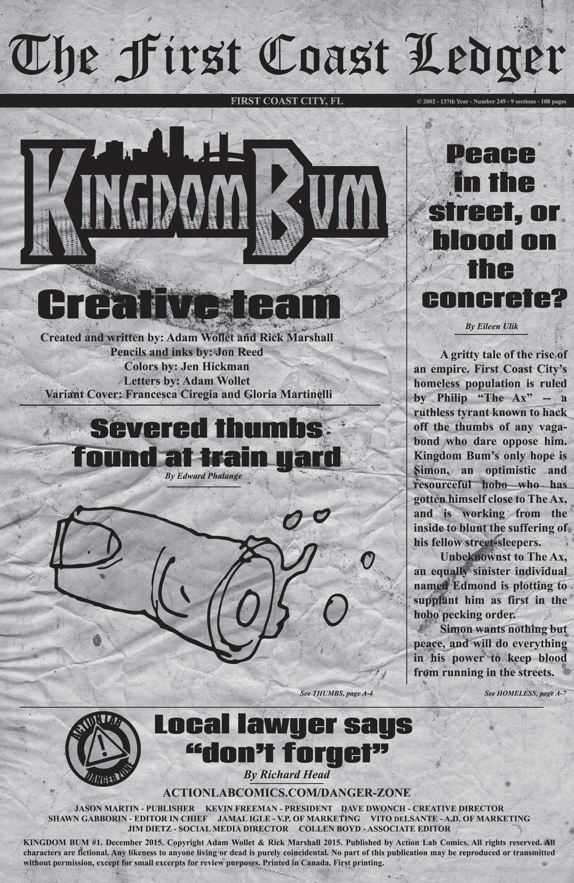Read online Kingdom Bum comic -  Issue #1 - 2