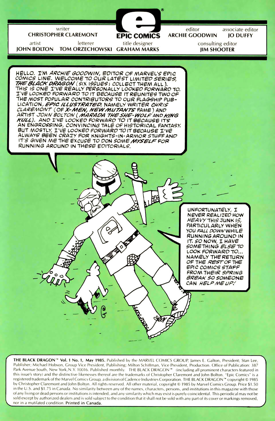 Read online The Black Dragon comic -  Issue #1 - 2