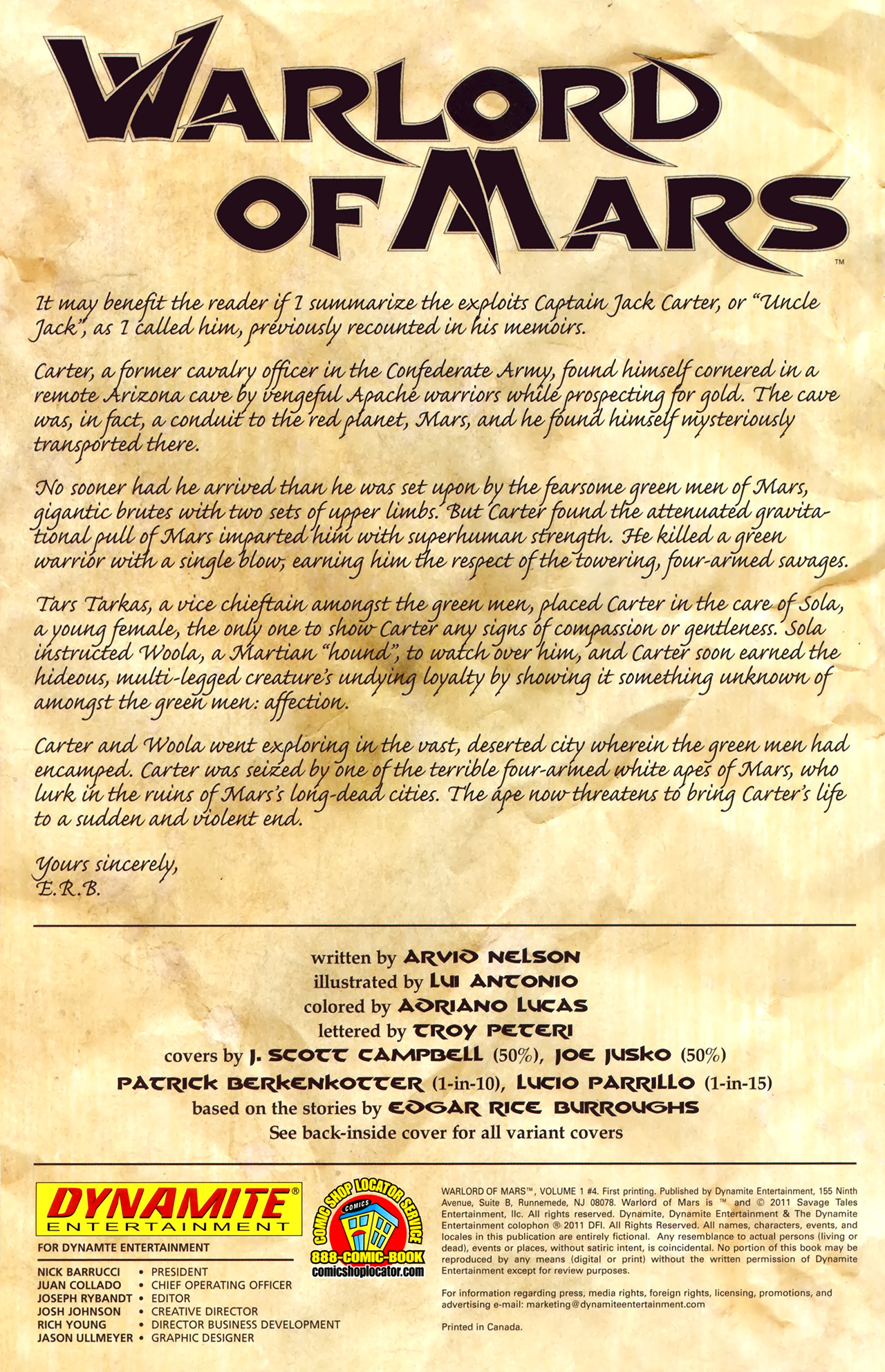 Read online Warlord of Mars comic -  Issue #4 - 4