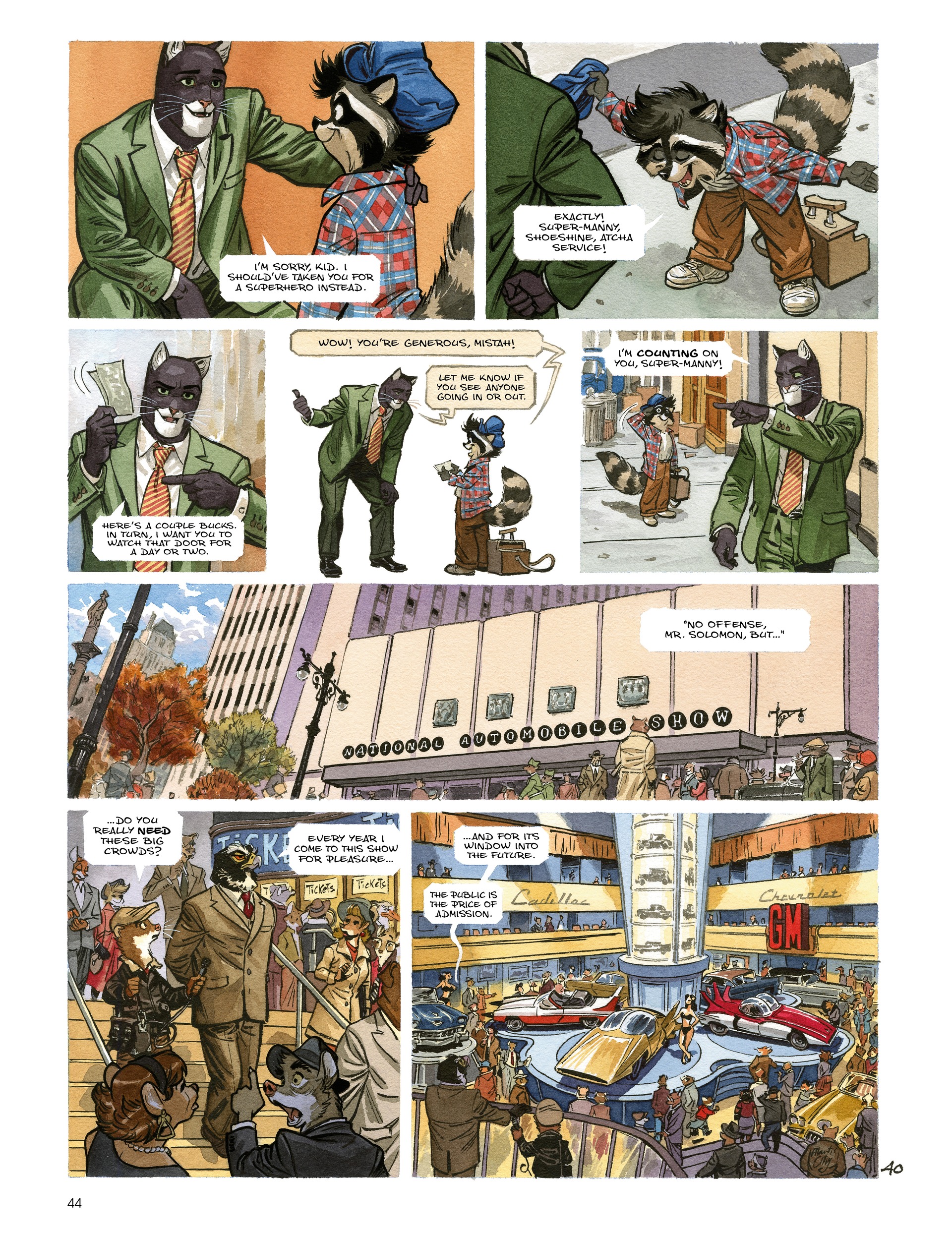 Read online Blacksad: They All Fall Down · Part One comic -  Issue # TPB - 46