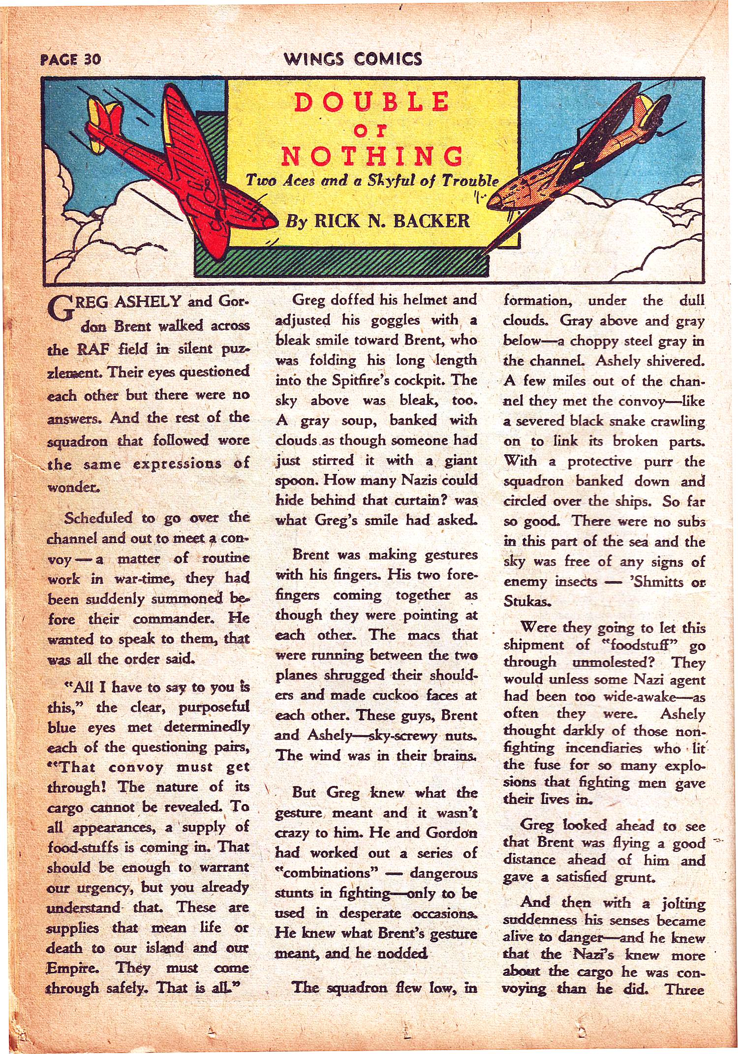 Read online Wings Comics comic -  Issue #3 - 32