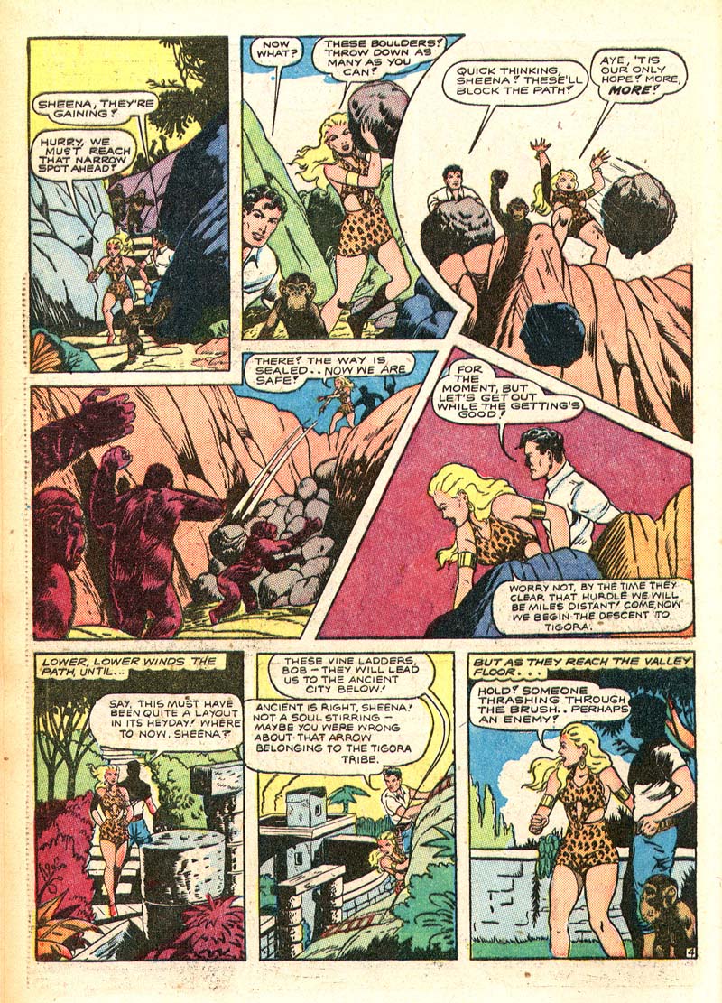 Read online Sheena, Queen of the Jungle (1942) comic -  Issue #4 - 6
