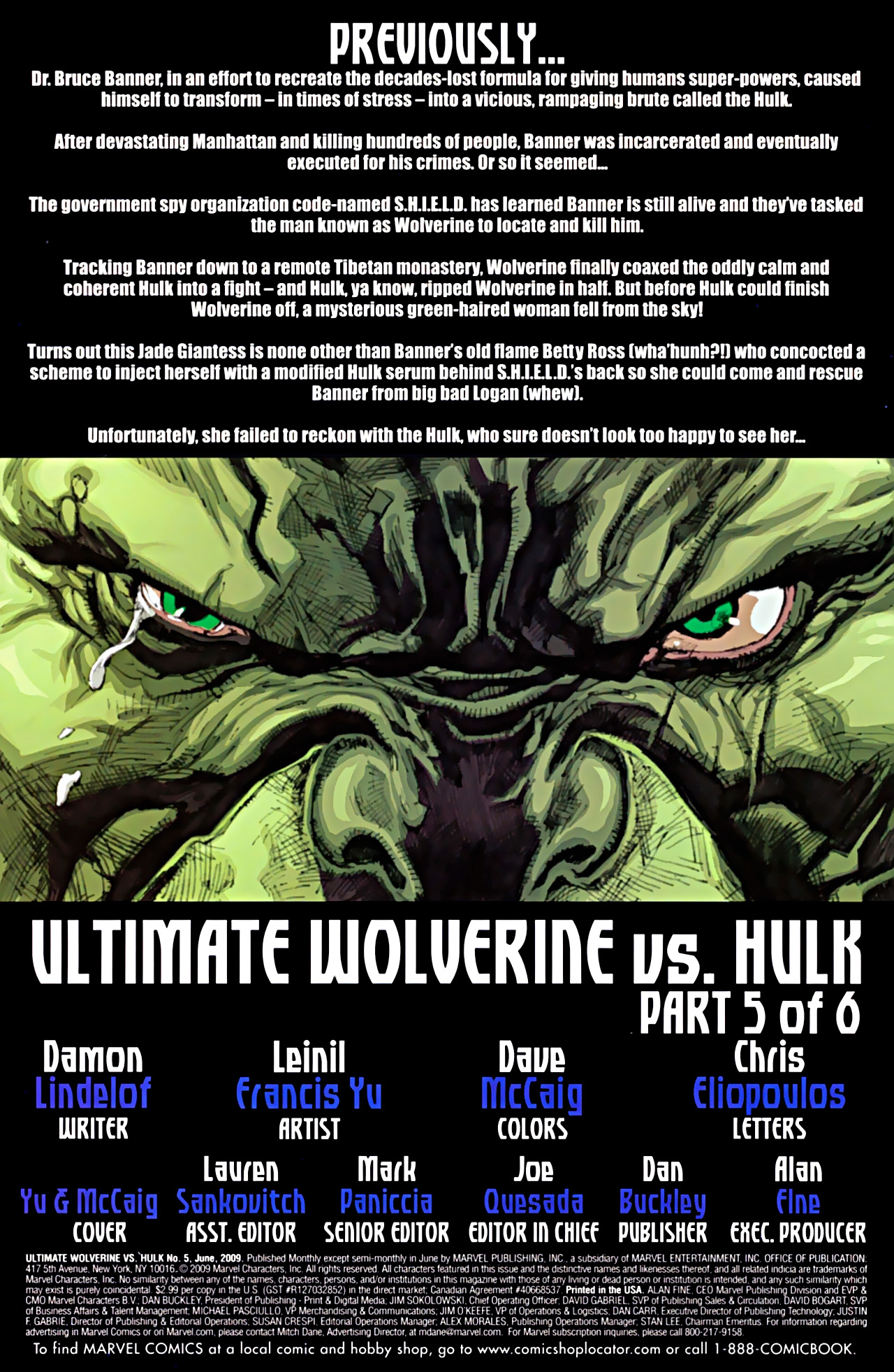 Read online Ultimate Wolverine vs. Hulk comic -  Issue #5 - 2