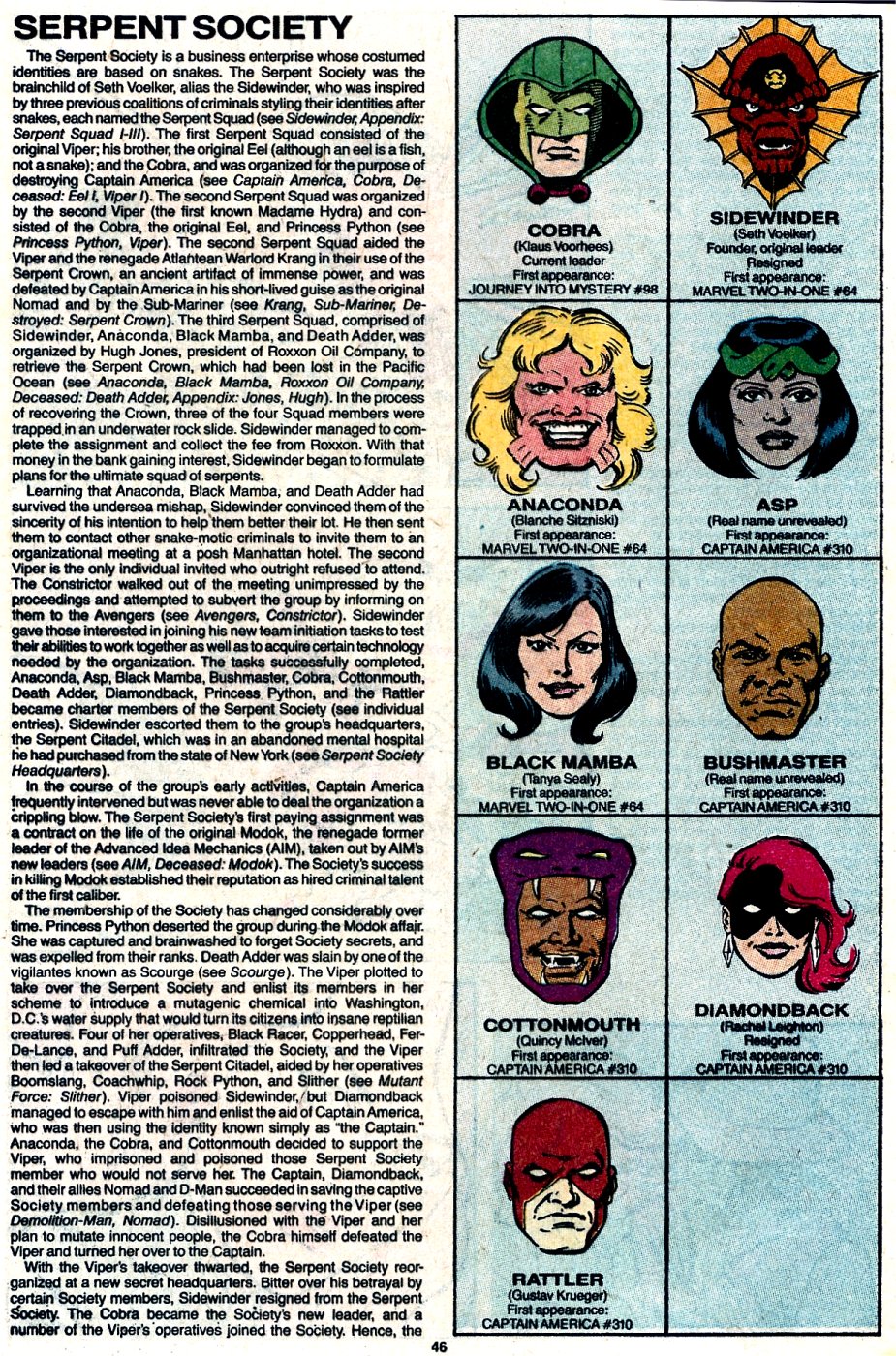 Read online The Official Handbook of the Marvel Universe: Update '89 comic -  Issue #6 - 48