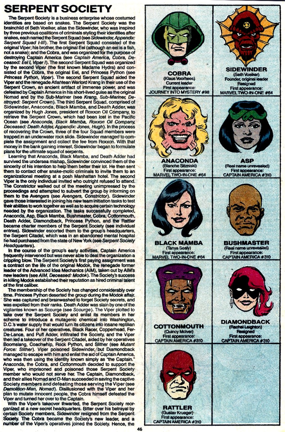 Read online The Official Handbook of the Marvel Universe: Update '89 comic -  Issue #6 - 48