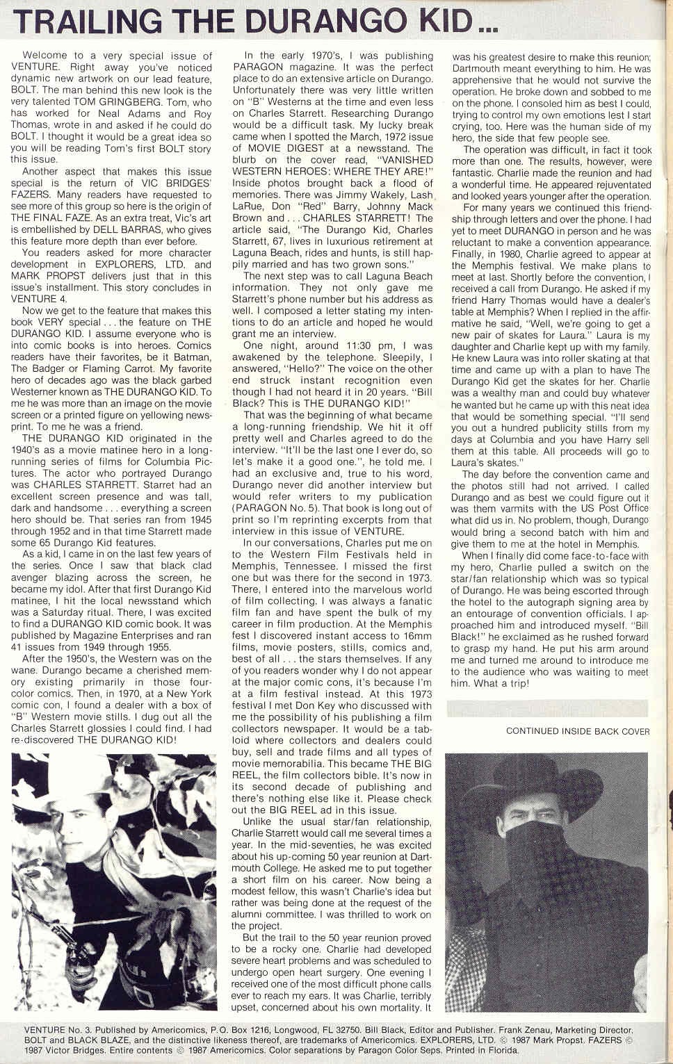 Read online Venture (1986) comic -  Issue #3 - 2