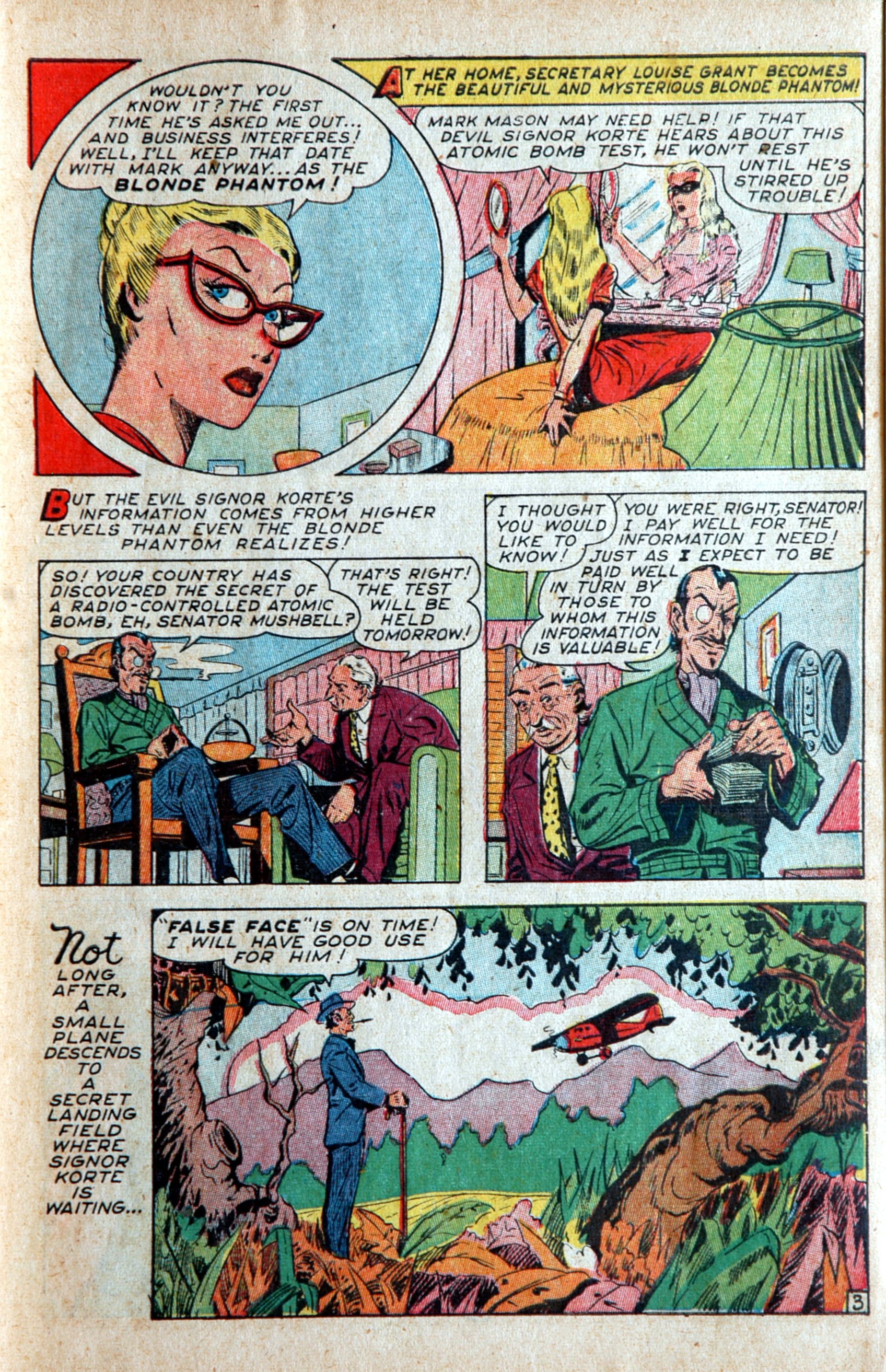 Read online Blonde Phantom Comics comic -  Issue #12 - 5