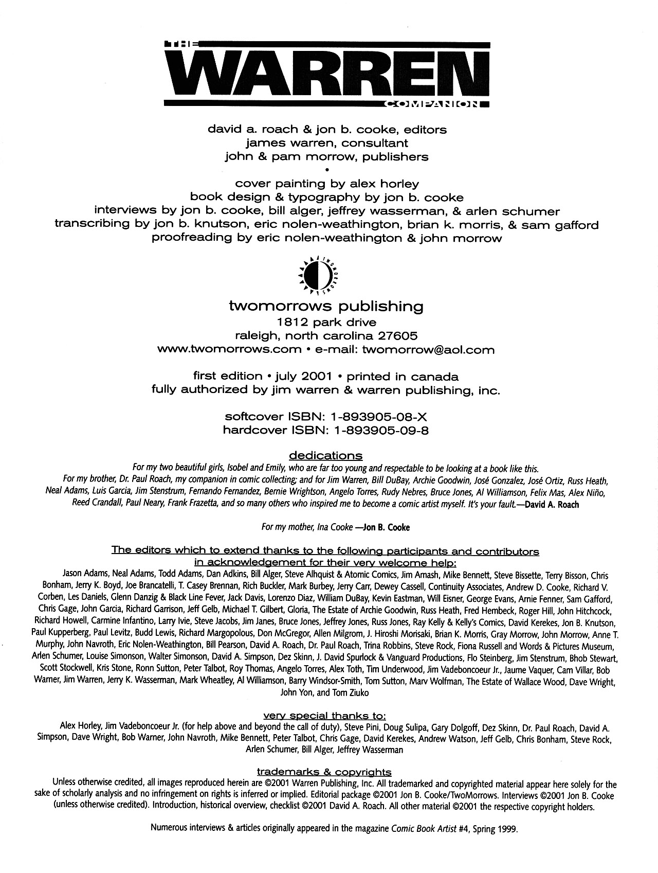 Read online Warren Companion comic -  Issue # TPB (Part 1) - 4