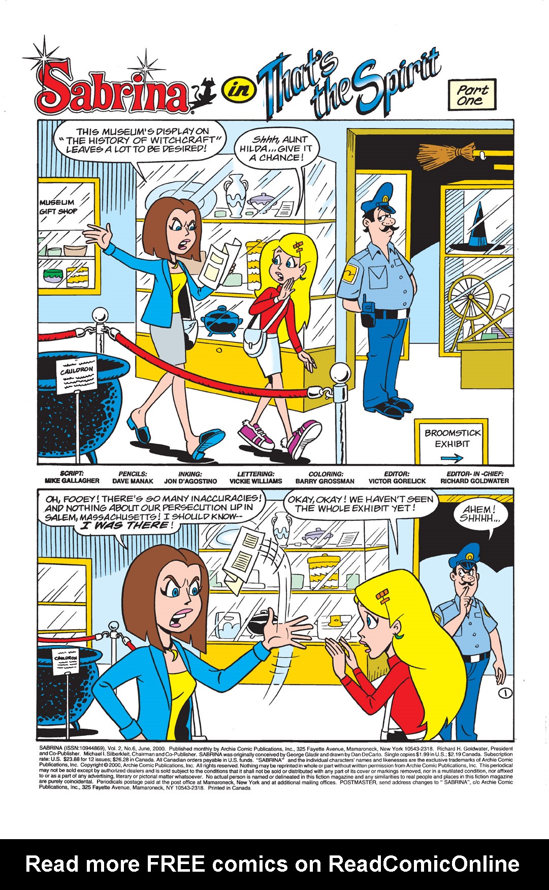 Read online Sabrina the Teenage Witch (2000) comic -  Issue #6 - 2