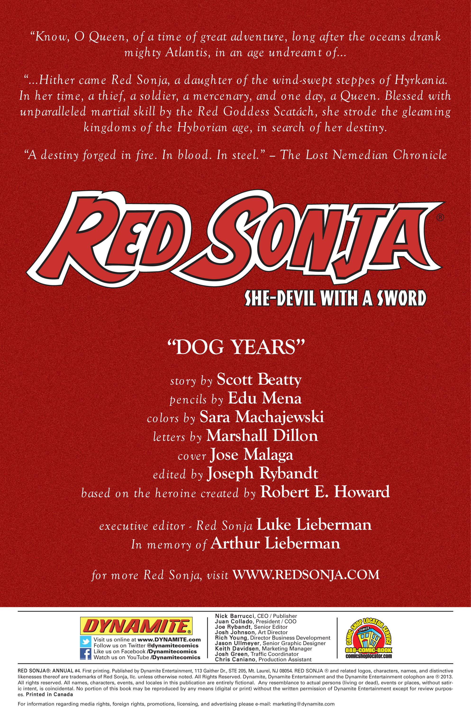 Read online Red Sonja (2005) comic -  Issue # _Annual 4 - 2