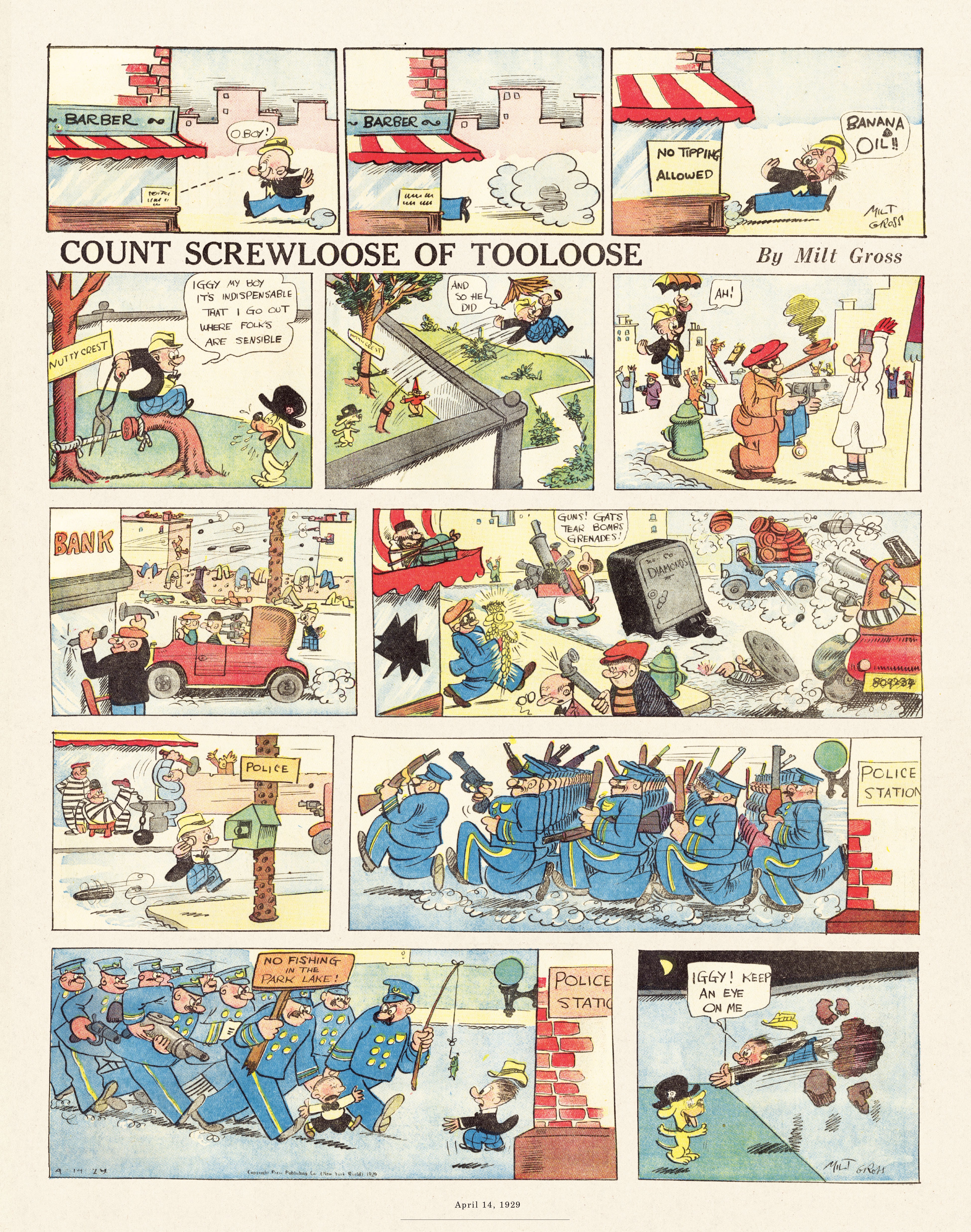 Read online Gross Exaggerations: The Meshuga Comic Strips of Milt Gross comic -  Issue # TPB - 73