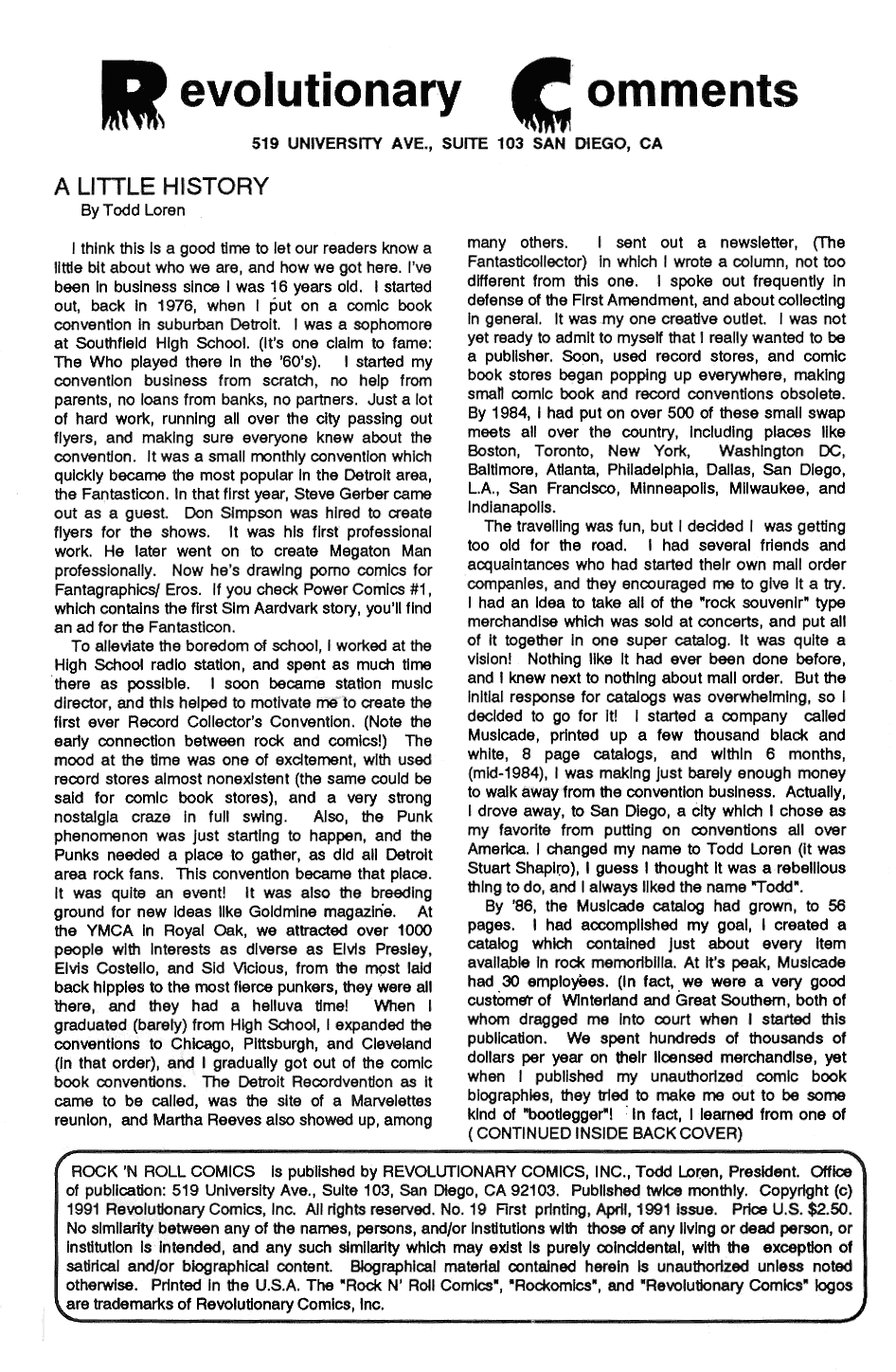 Read online Rock N' Roll Comics comic -  Issue #19 - 2