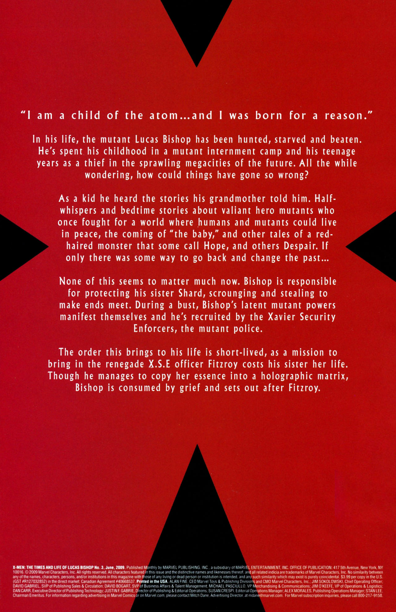 Read online X-Men: The Times and Life of Lucas Bishop comic -  Issue #3 - 2
