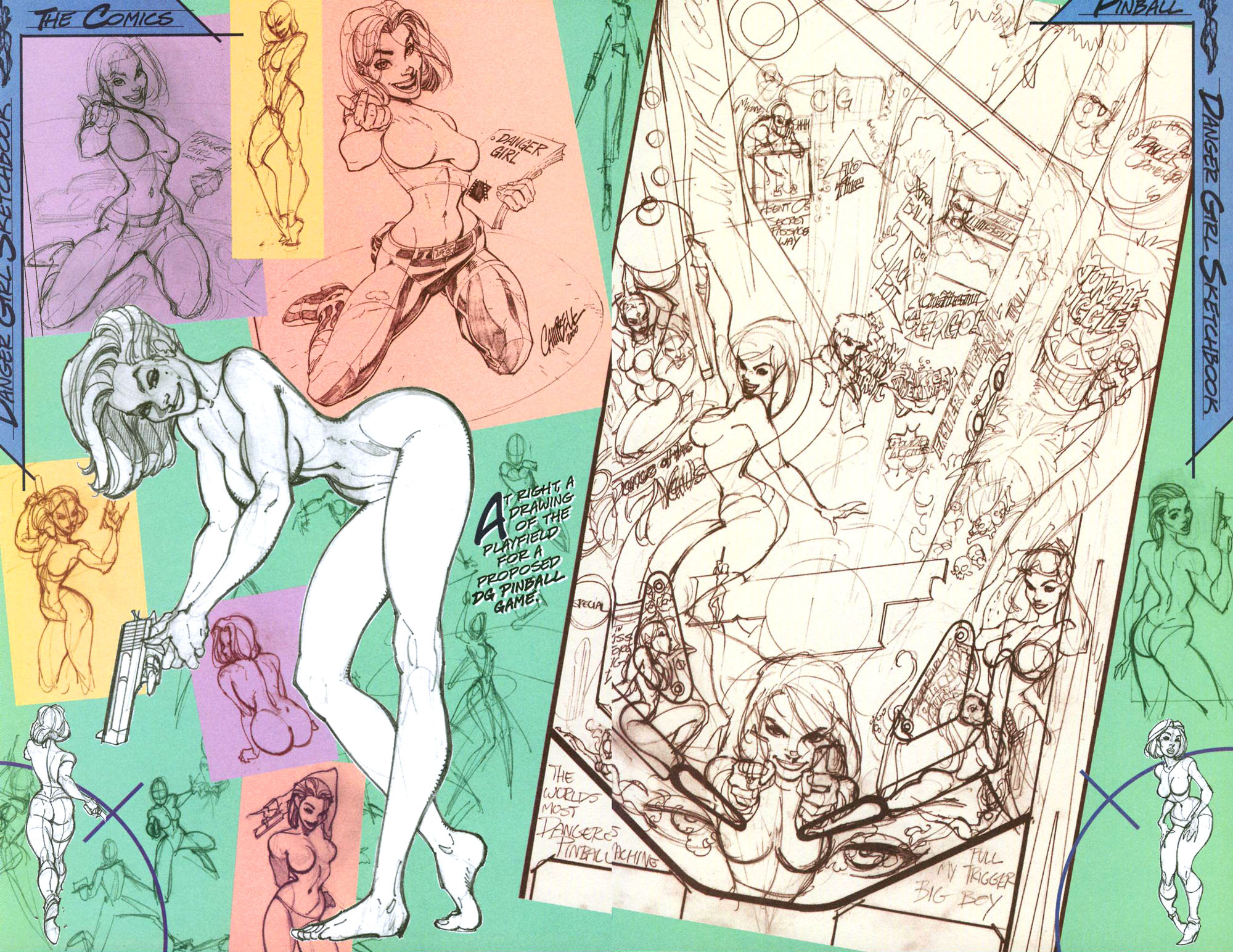 Read online J. Scott Campbell's Danger Girl Sketchbook comic -  Issue # Full - 13