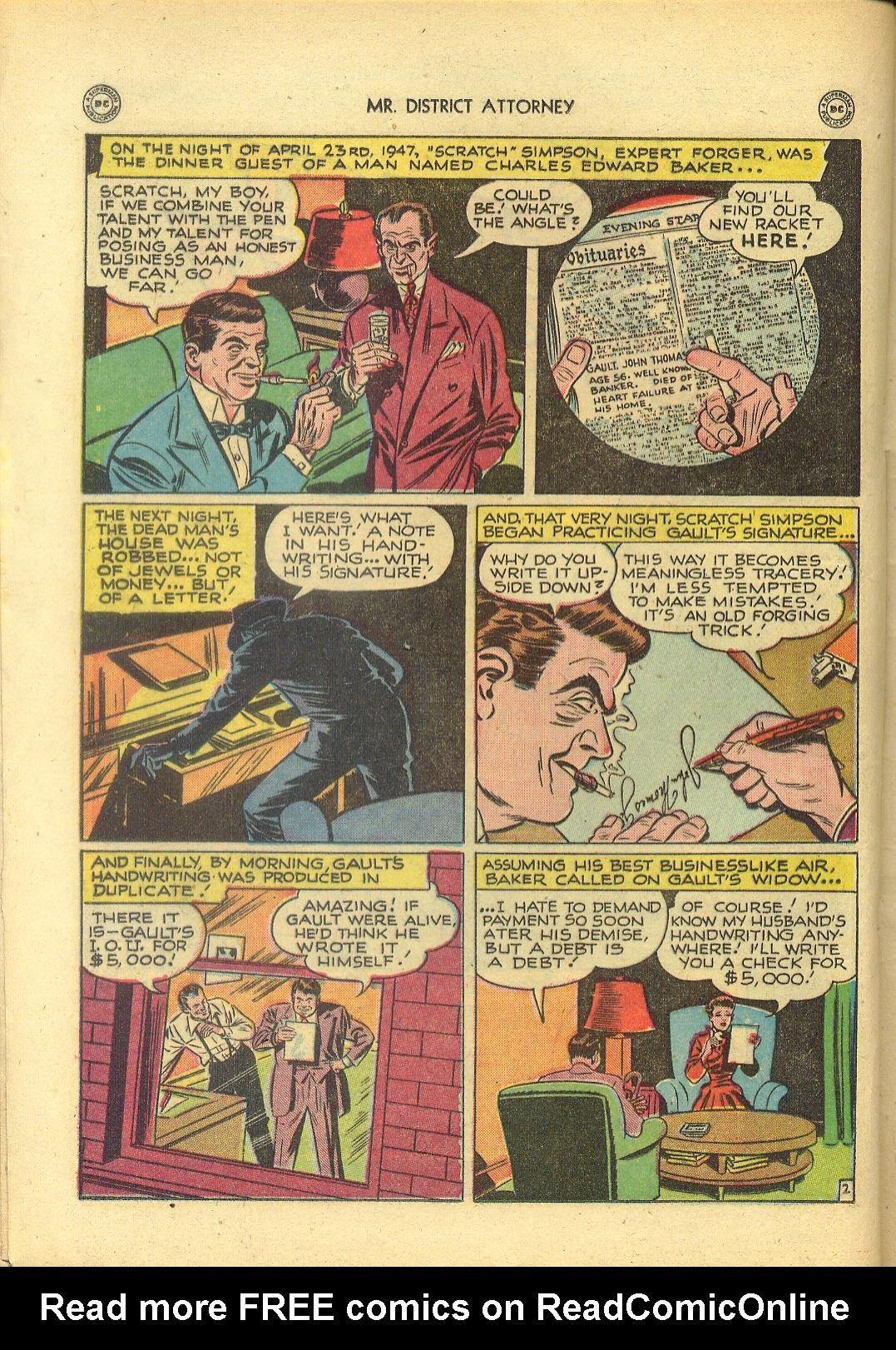 Read online Mr. District Attorney comic -  Issue #4 - 28