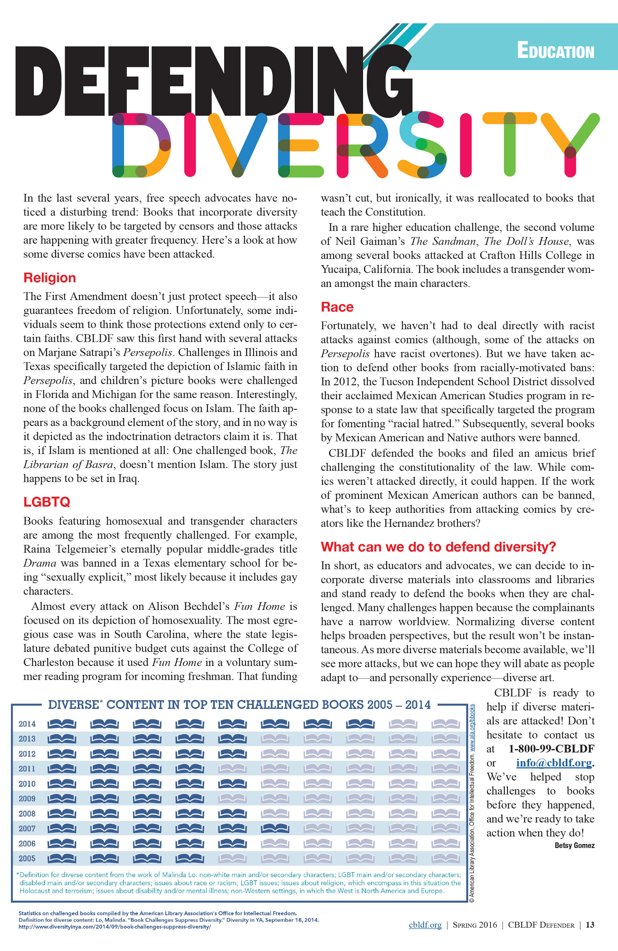 Read online CBLDF Defender comic -  Issue #5 - 12