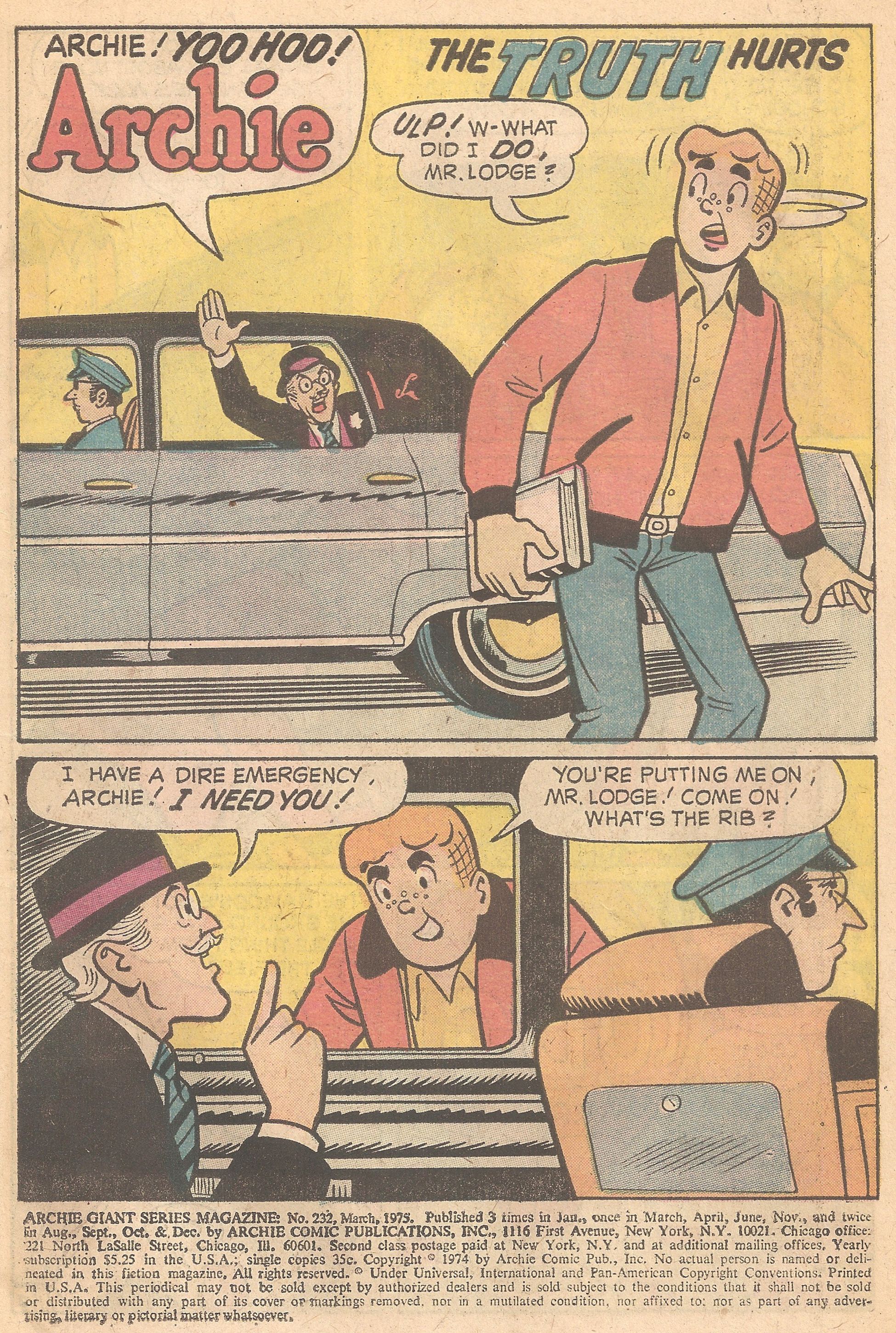 Read online Archie Giant Series Magazine comic -  Issue #232 - 3