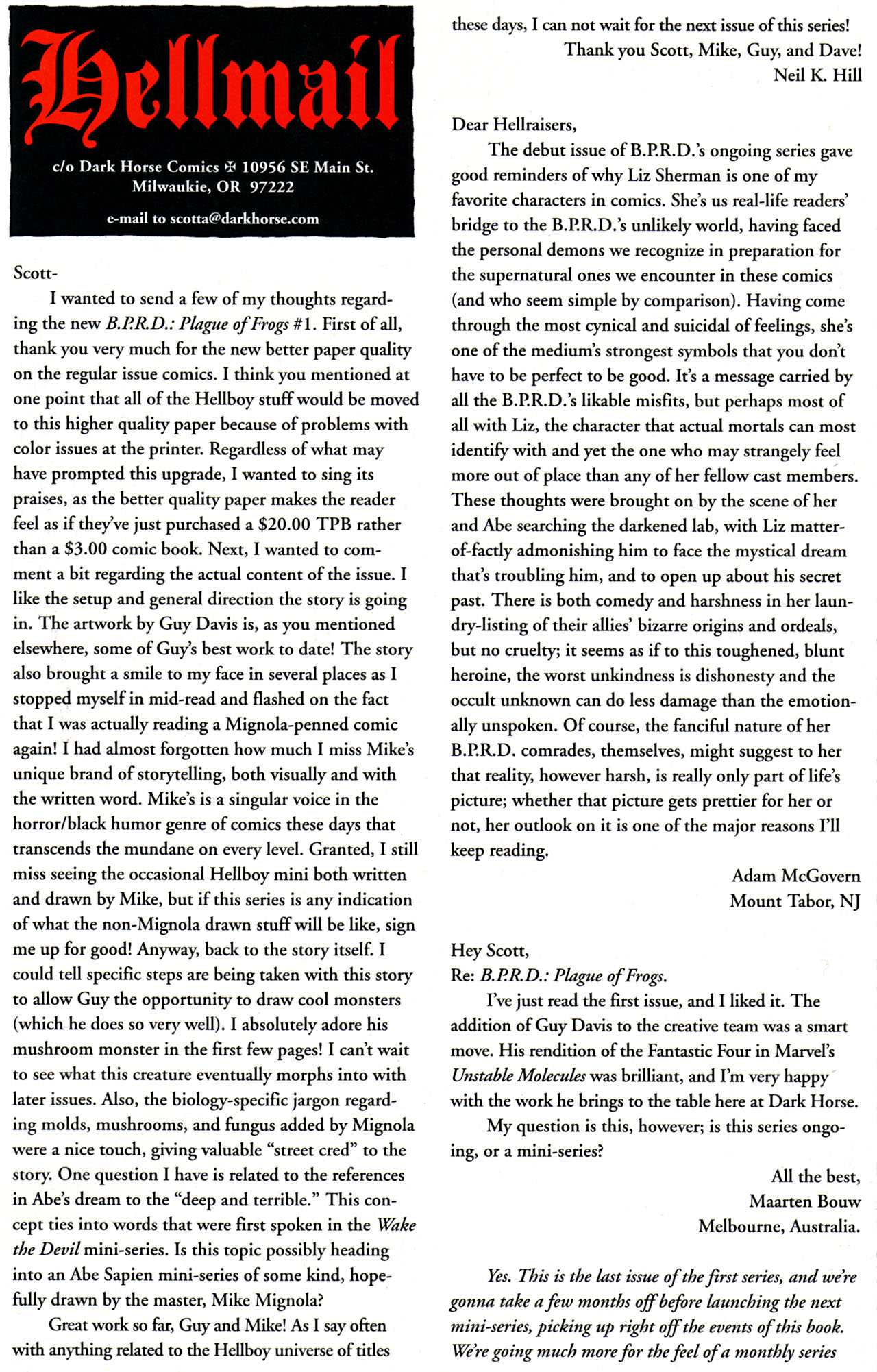 Read online B.P.R.D., Plague of Frogs comic -  Issue #4 - 25