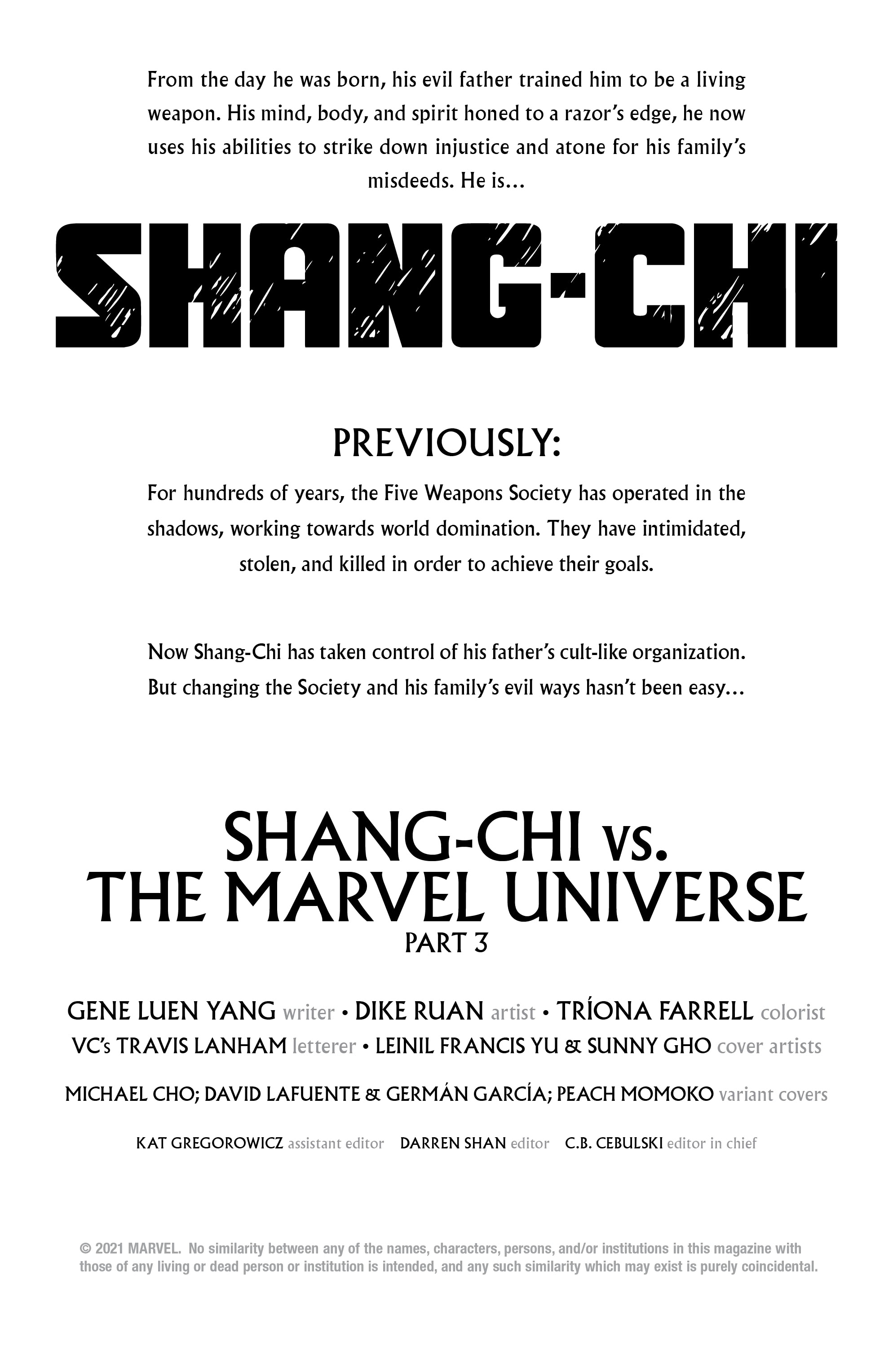 Read online Shang-Chi (2021) comic -  Issue #3 - 6