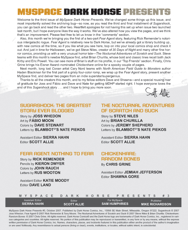 Read online MySpace Dark Horse Presents comic -  Issue #3 - 1