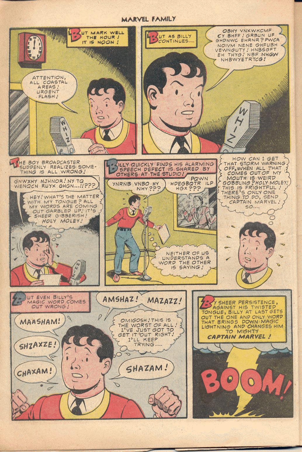 Read online The Marvel Family comic -  Issue #50 - 7