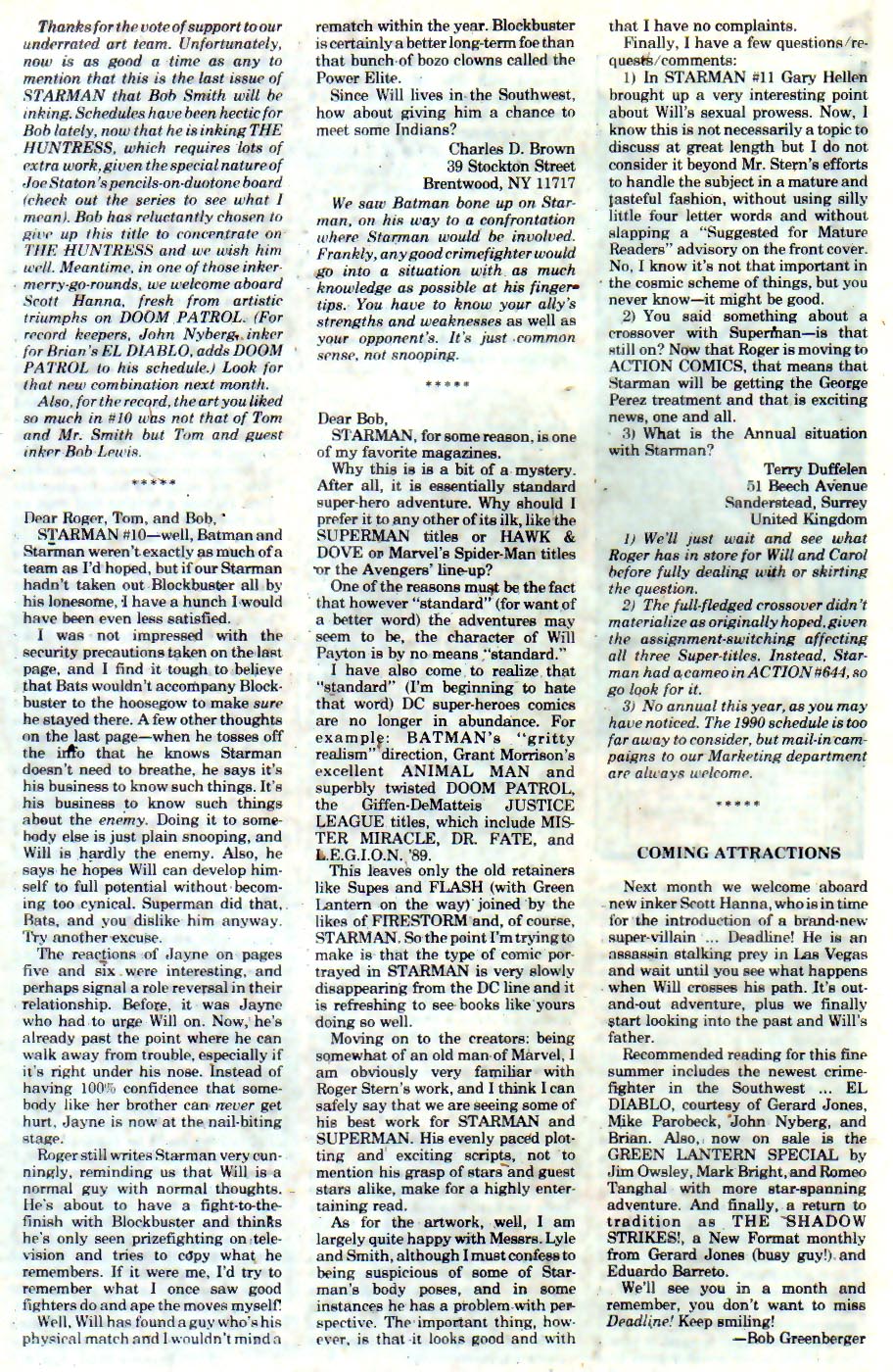 Read online Starman (1988) comic -  Issue #14 - 25