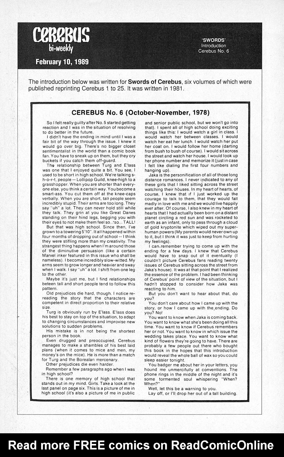 Cerebus issue 6 - Page 3