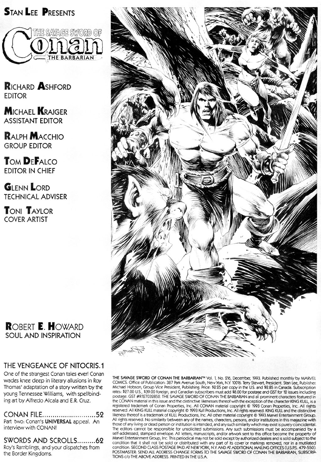 Read online The Savage Sword Of Conan comic -  Issue #216 - 2