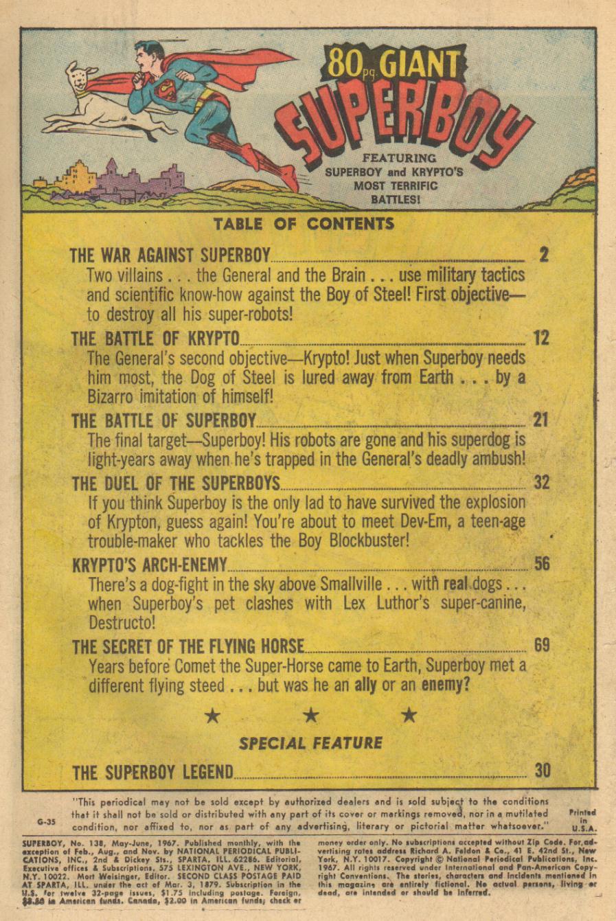 Read online Superboy (1949) comic -  Issue #138 - 2