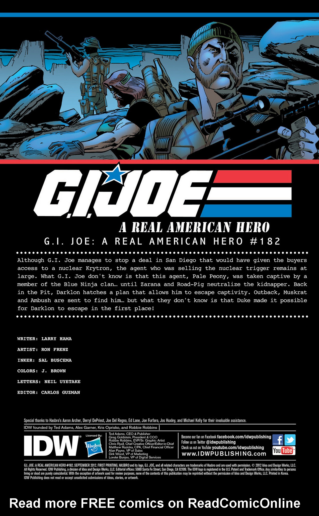 G.I. Joe: A Real American Hero 182 Page 1
