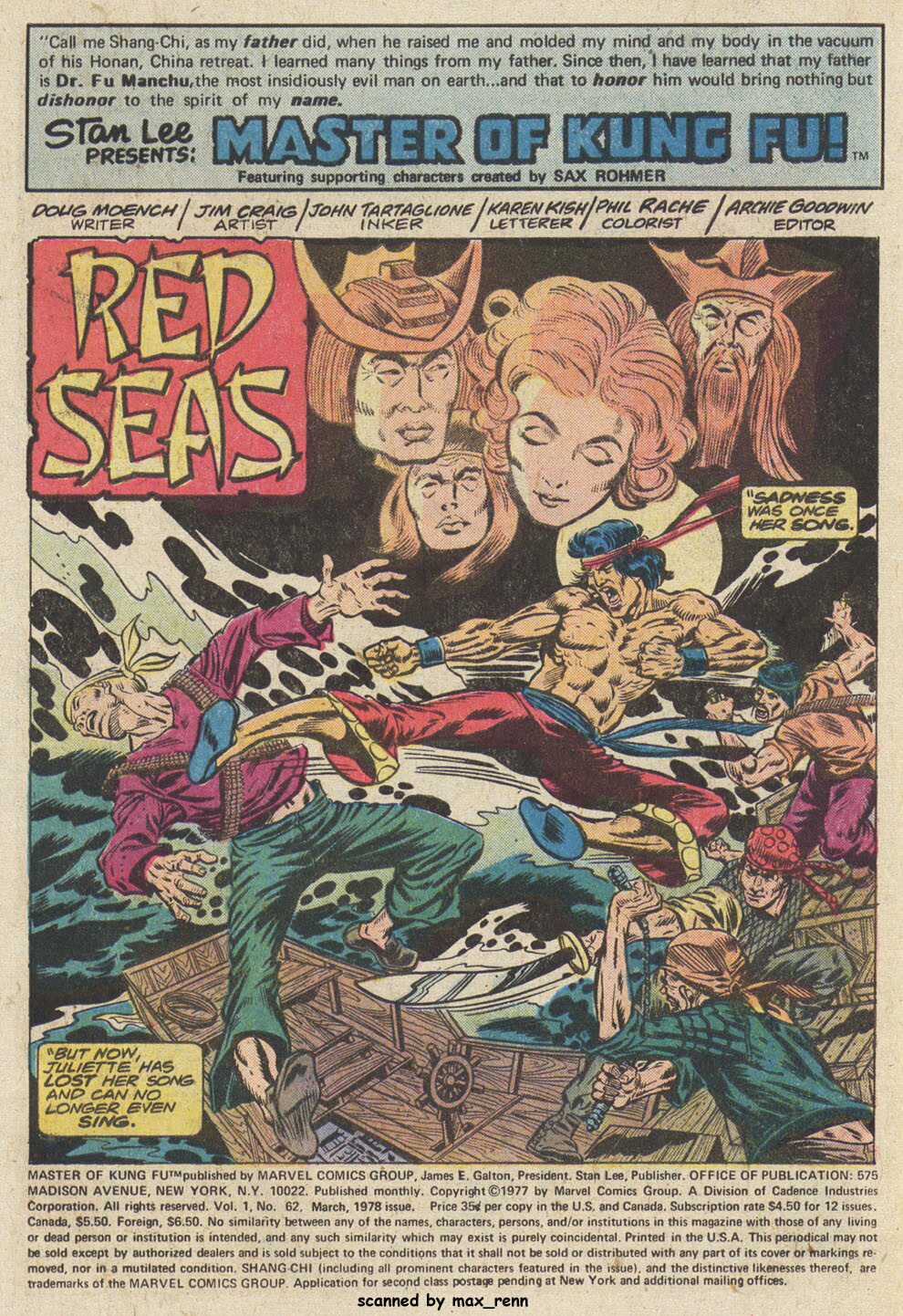 Read online Master of Kung Fu (1974) comic -  Issue #62 - 2