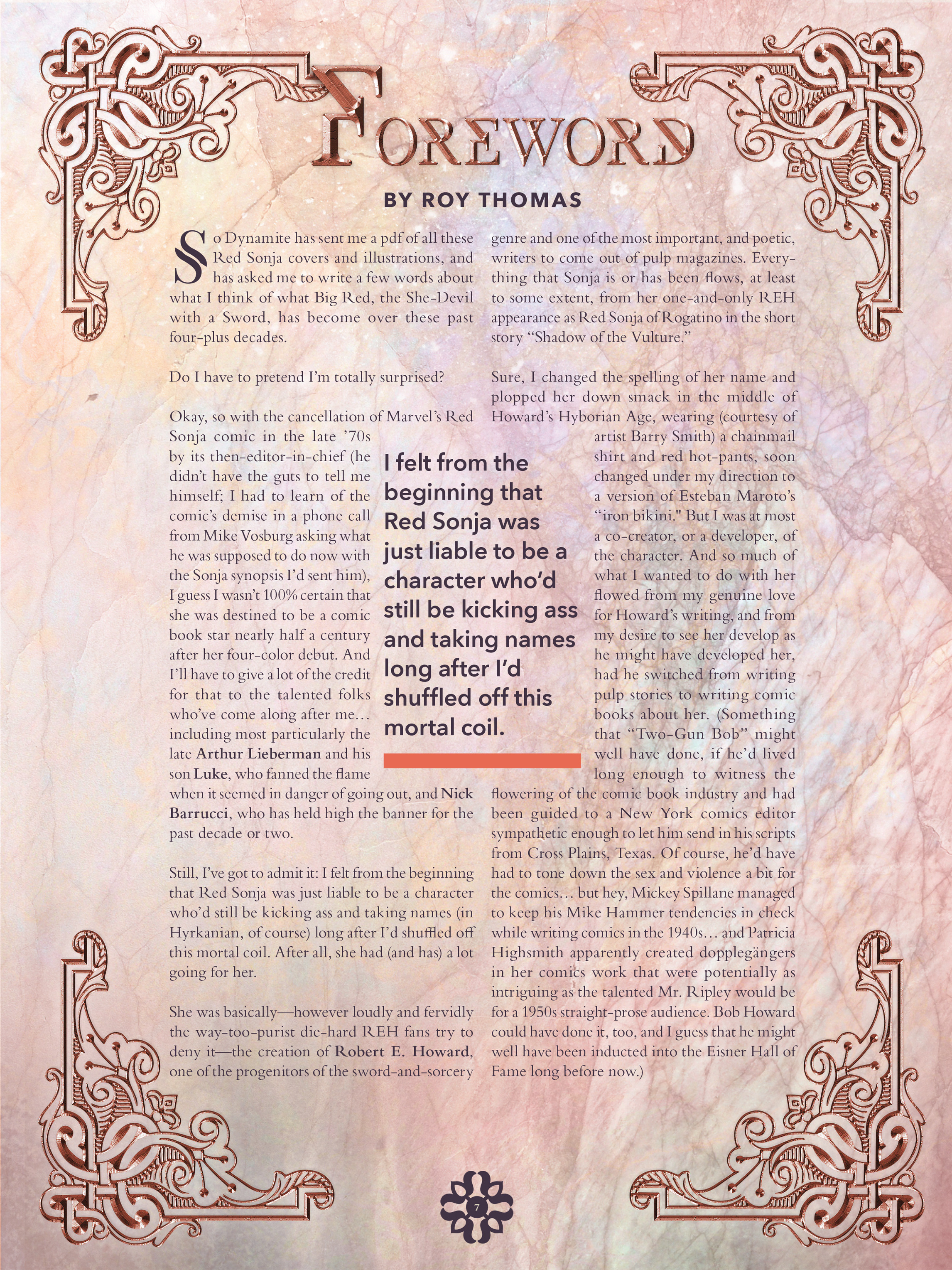 Read online The Art of Red Sonja comic -  Issue # TPB 2 (Part 1) - 7