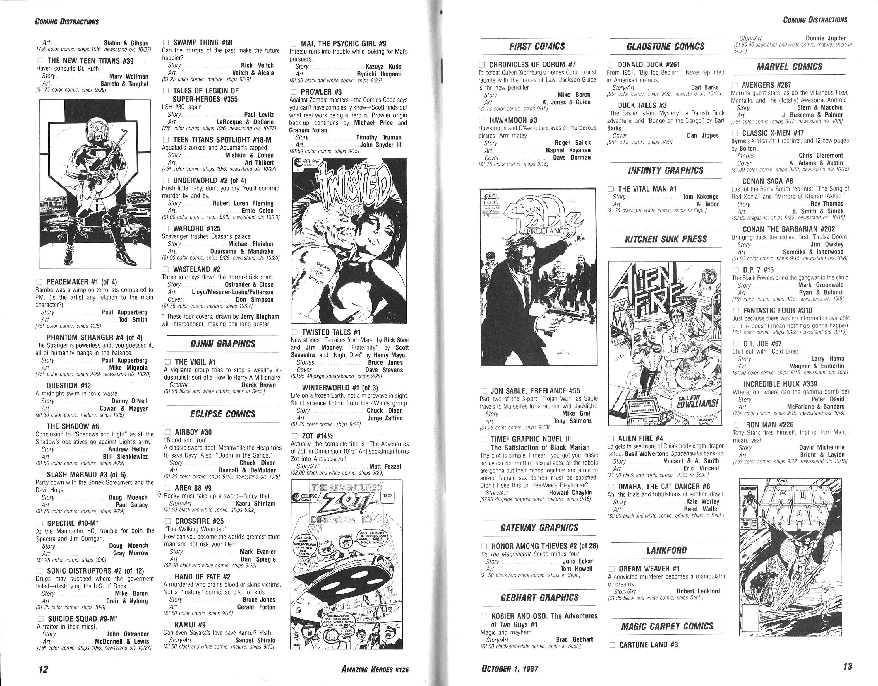 Read online Amazing Heroes comic -  Issue #126 - 7