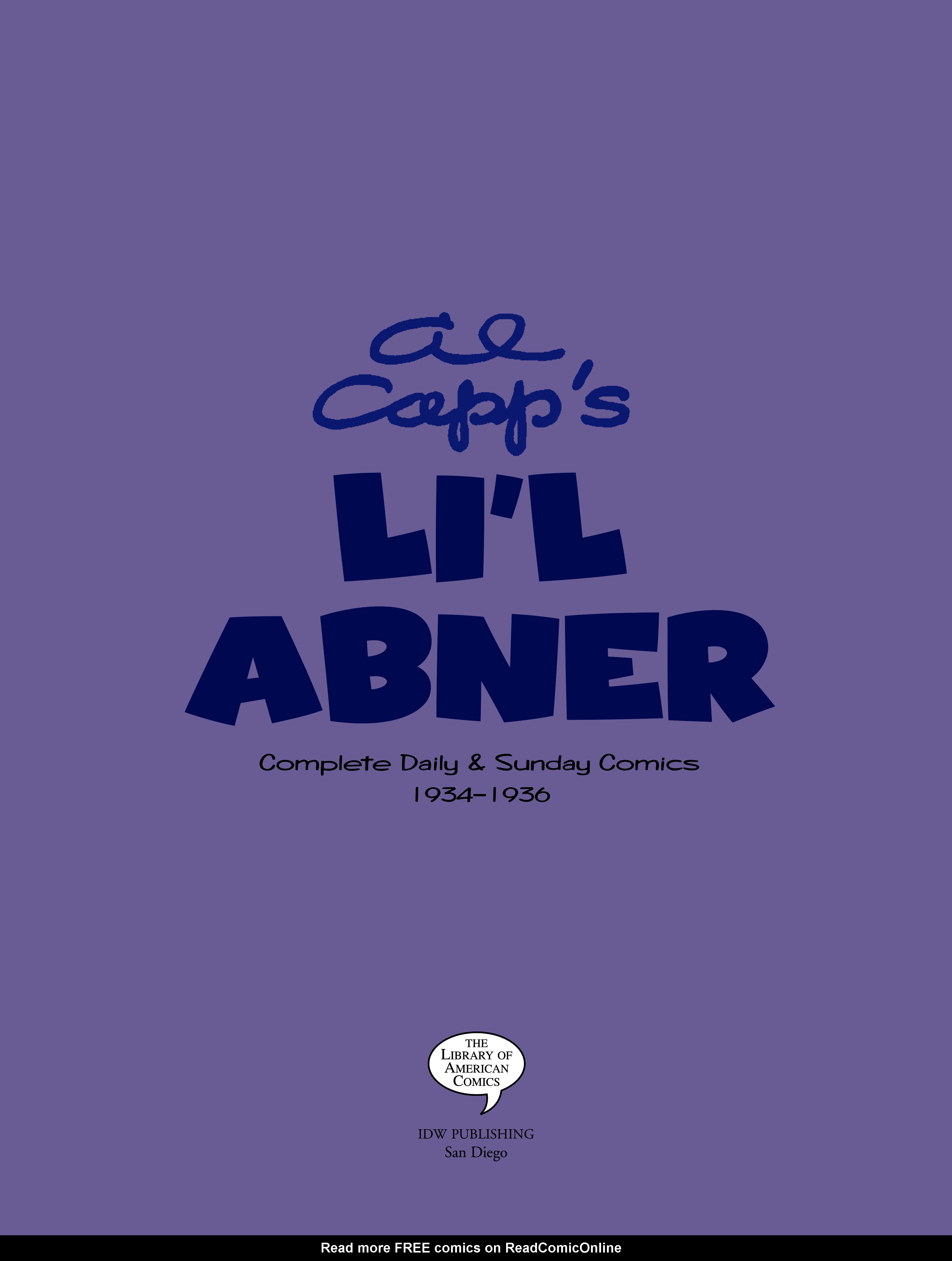 Read online Al Capp's Li'l Abner Complete Daily & Color Sunday Comics comic -  Issue # TPB 1 (Part 1) - 4
