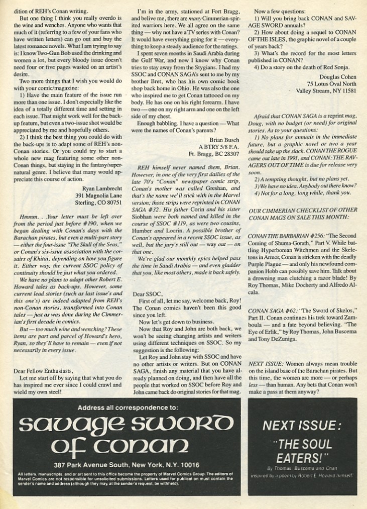 Read online The Savage Sword Of Conan comic -  Issue #197 - 65