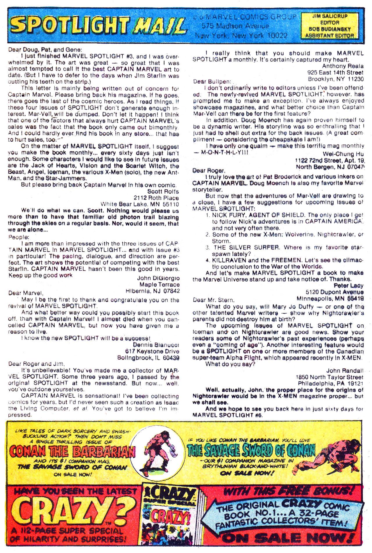 Read online Marvel Spotlight (1979) comic -  Issue #5 - 21