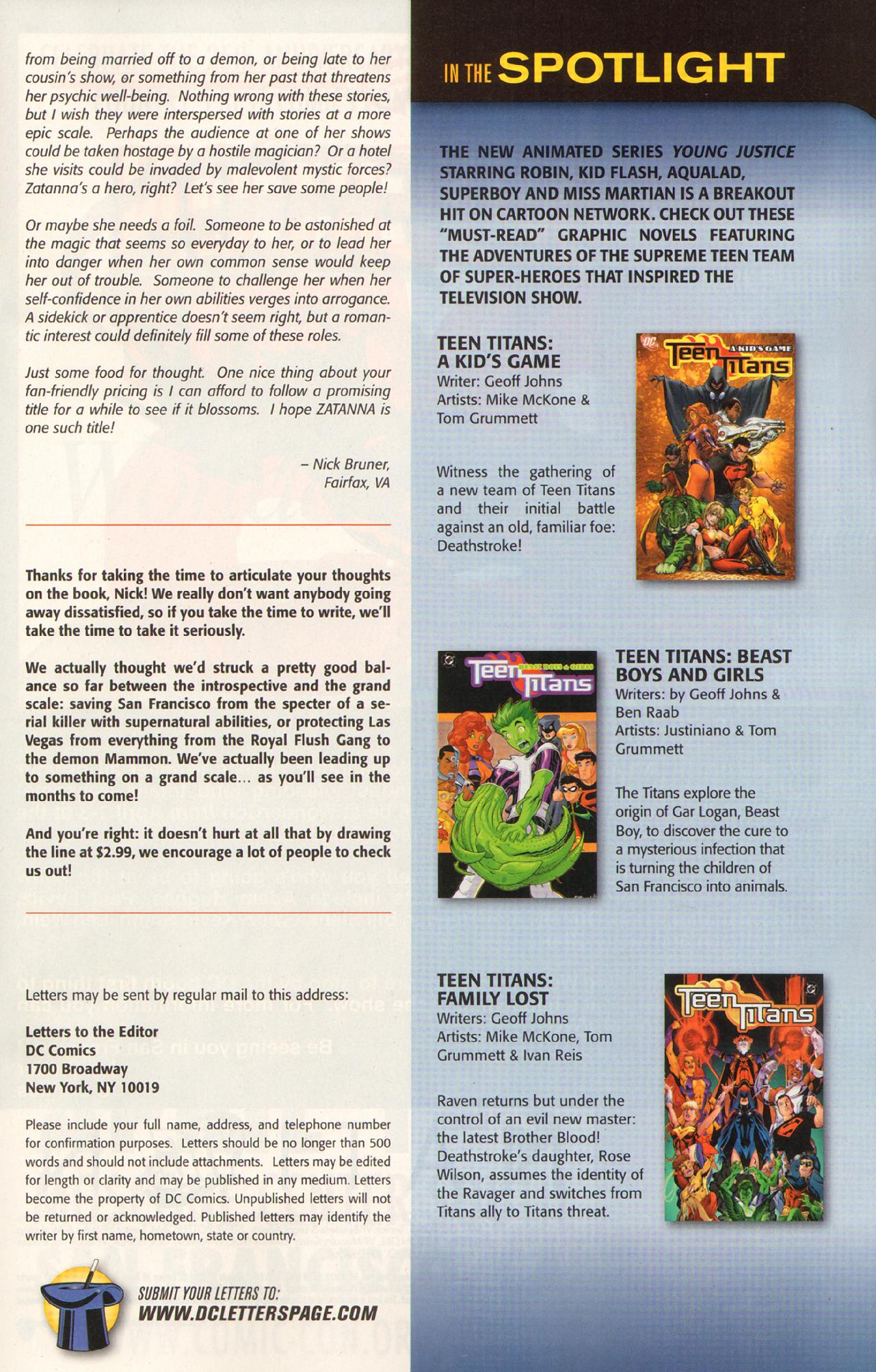 Read online Zatanna (2010) comic -  Issue #11 - 31